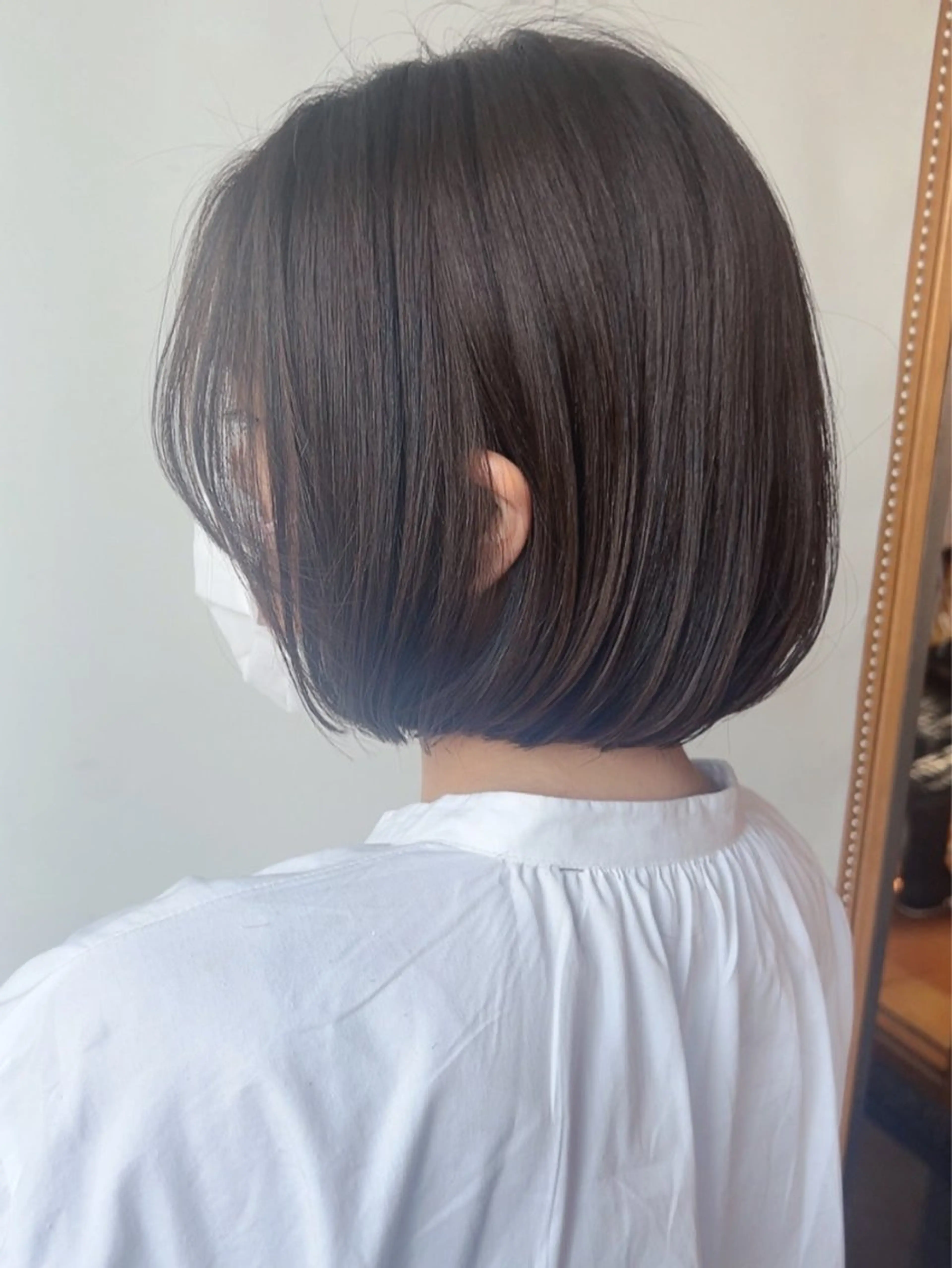 ショート ボブ morio from london所属・松岡彩華 ボブ /グレージュのヘアスタイル