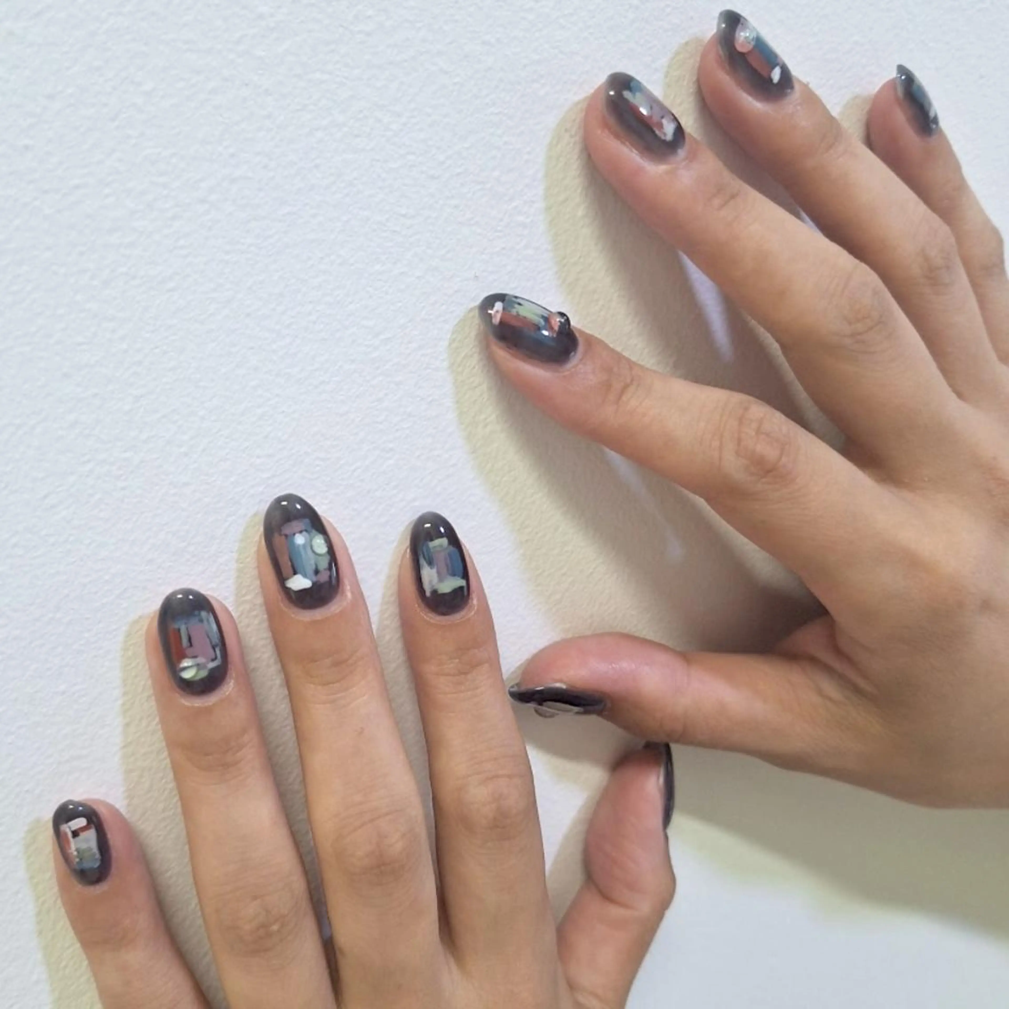 ネイル ジェルネイル 韓国ネイル ニュアンスネイル ワンホンネイル nailstudio eviz新宿店のネイルデザイン