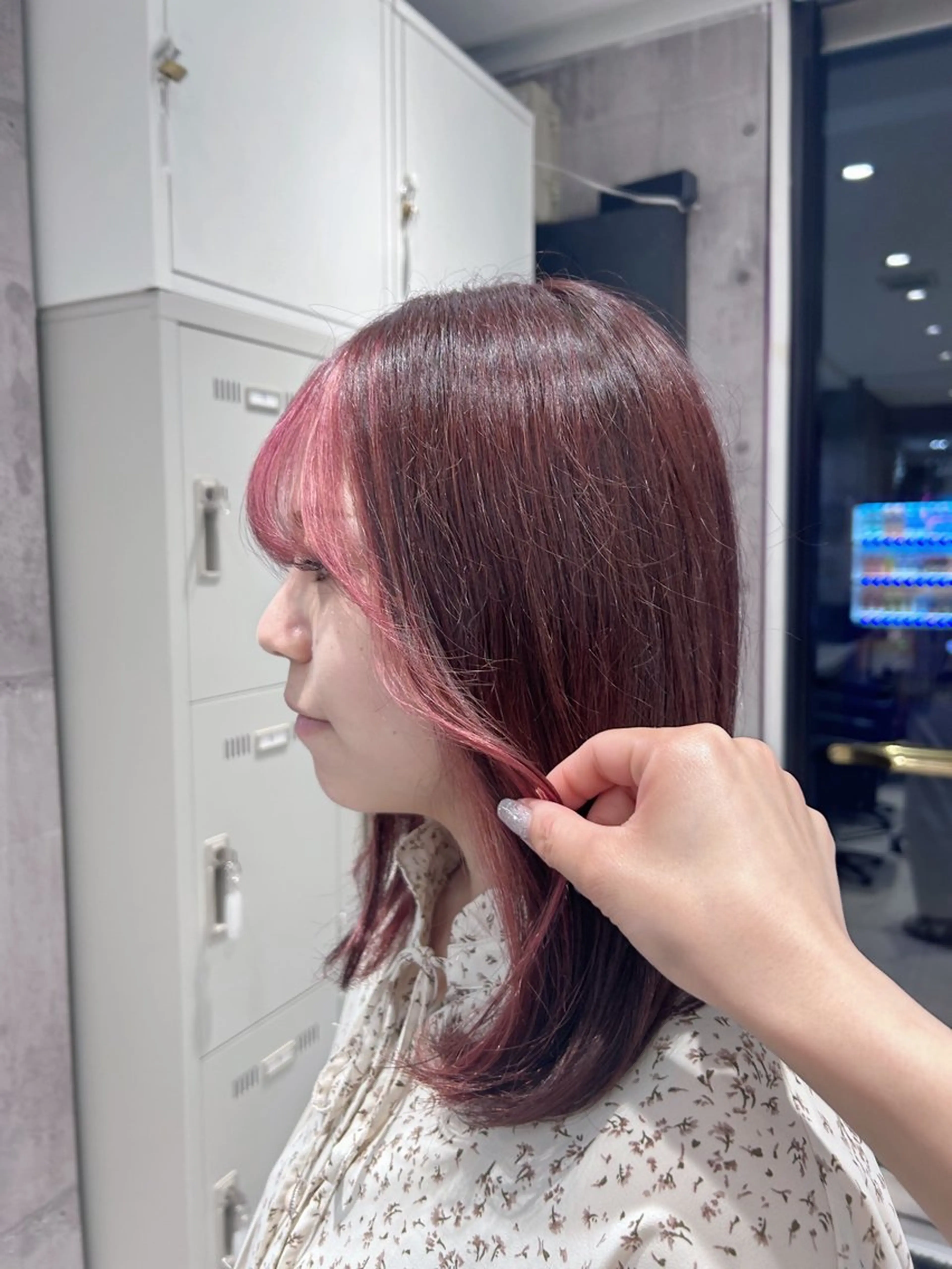 ミディアム カラー ヘアアレンジ ヘアカラー 💕誰より可愛い💕 ピンク🎀YUUKAのヘアスタイル