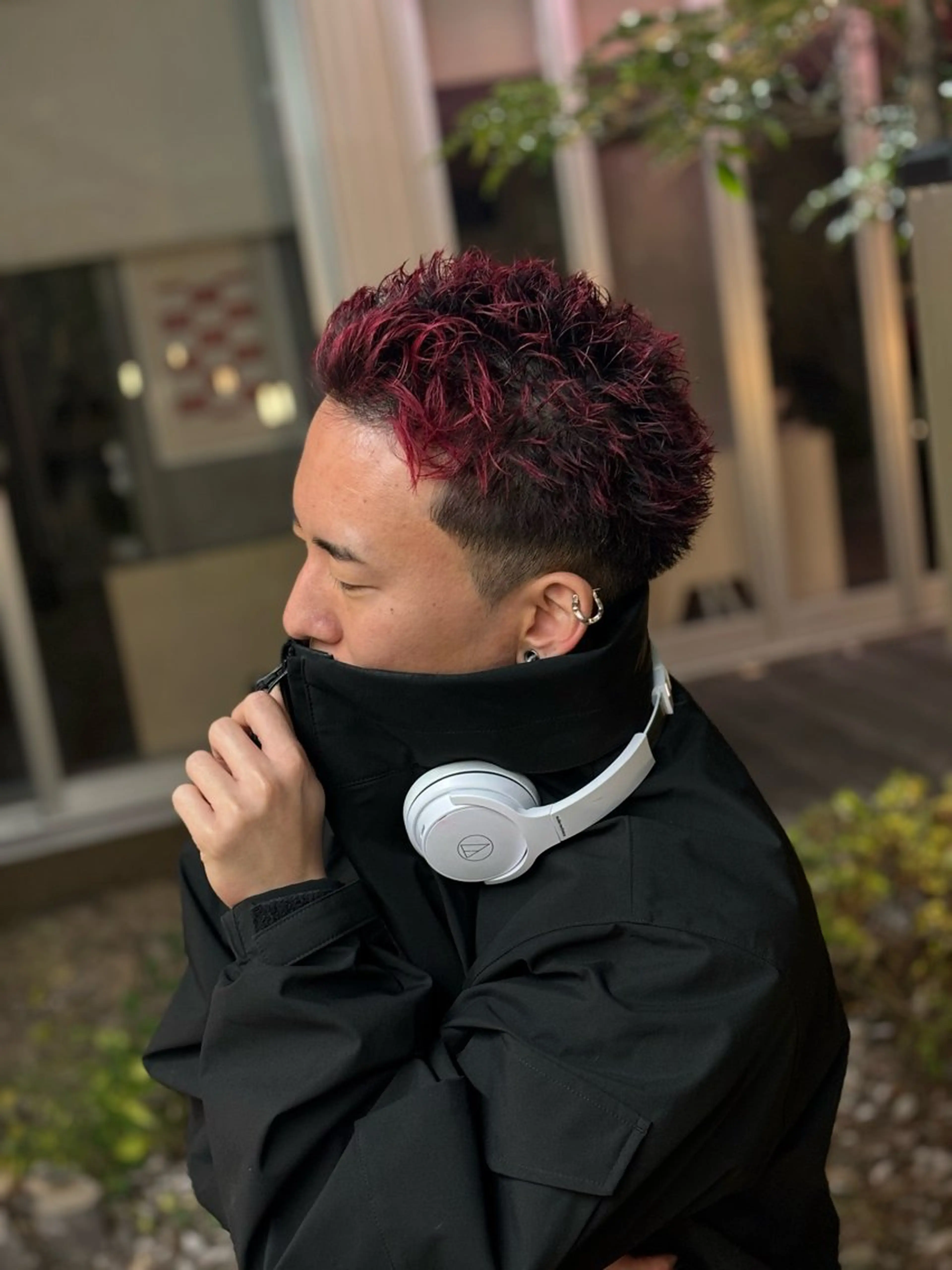 ショート メンズ スパイキーショート ショートヘア ヘアカラー 米谷 理玖のヘアスタイル
