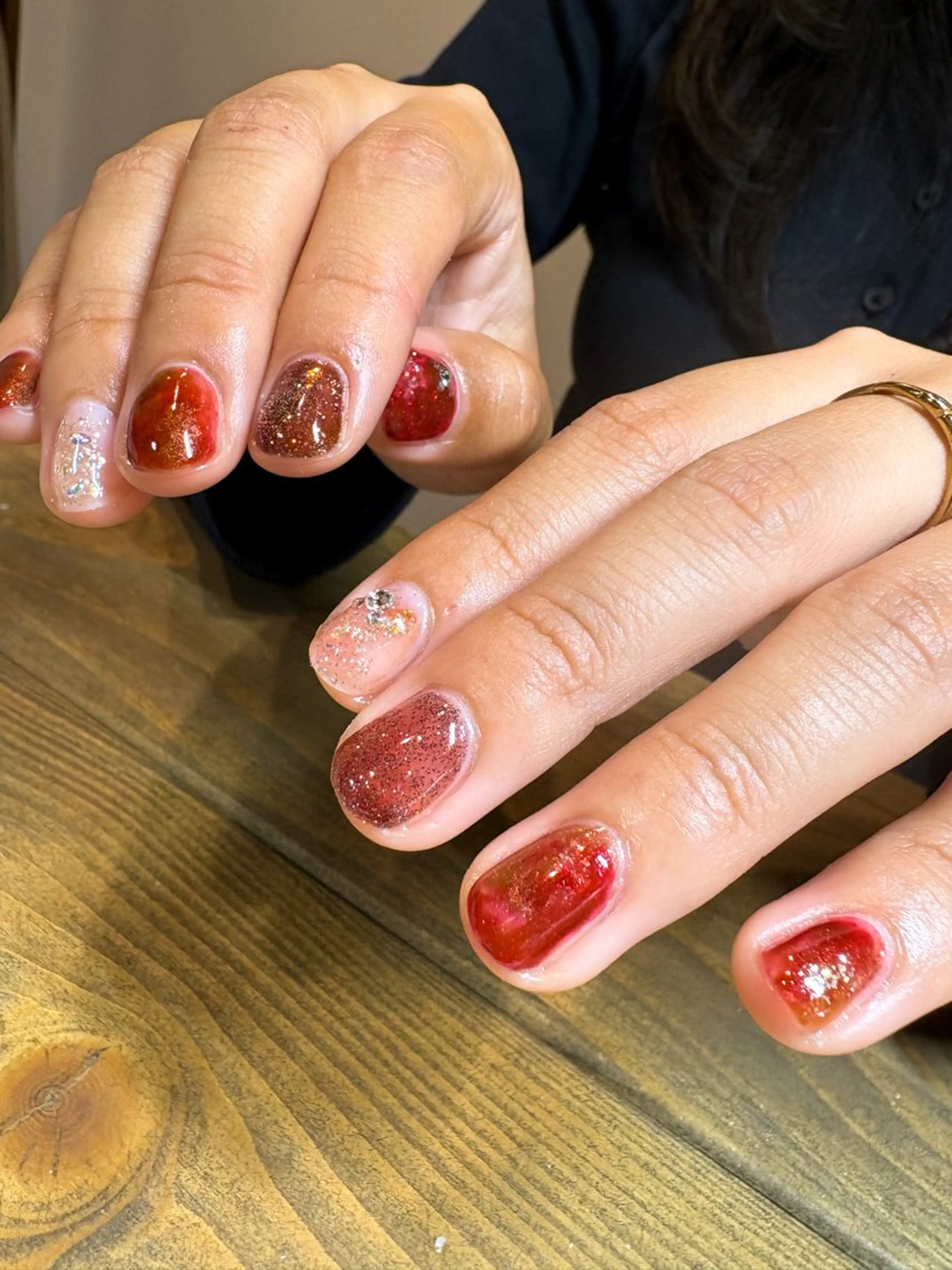 ネイル ハンドネイル 🌲🌳🚪iiit o🌲🌳🌲のネイルデザイン