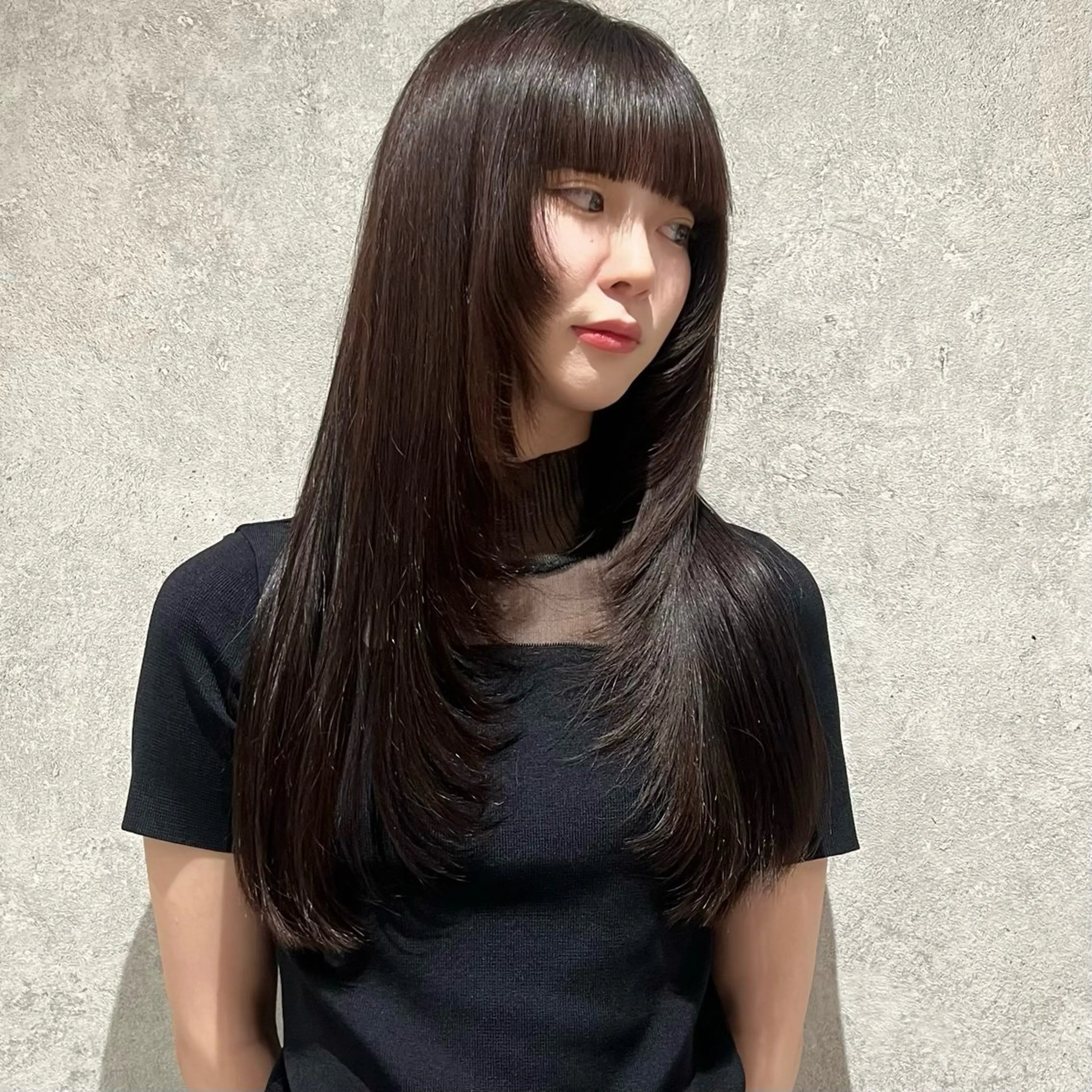 ロング カット ヘアカラー トリートメント AI TOKYO　S所属・mizuki 【韓国レイヤー】のヘアスタイル