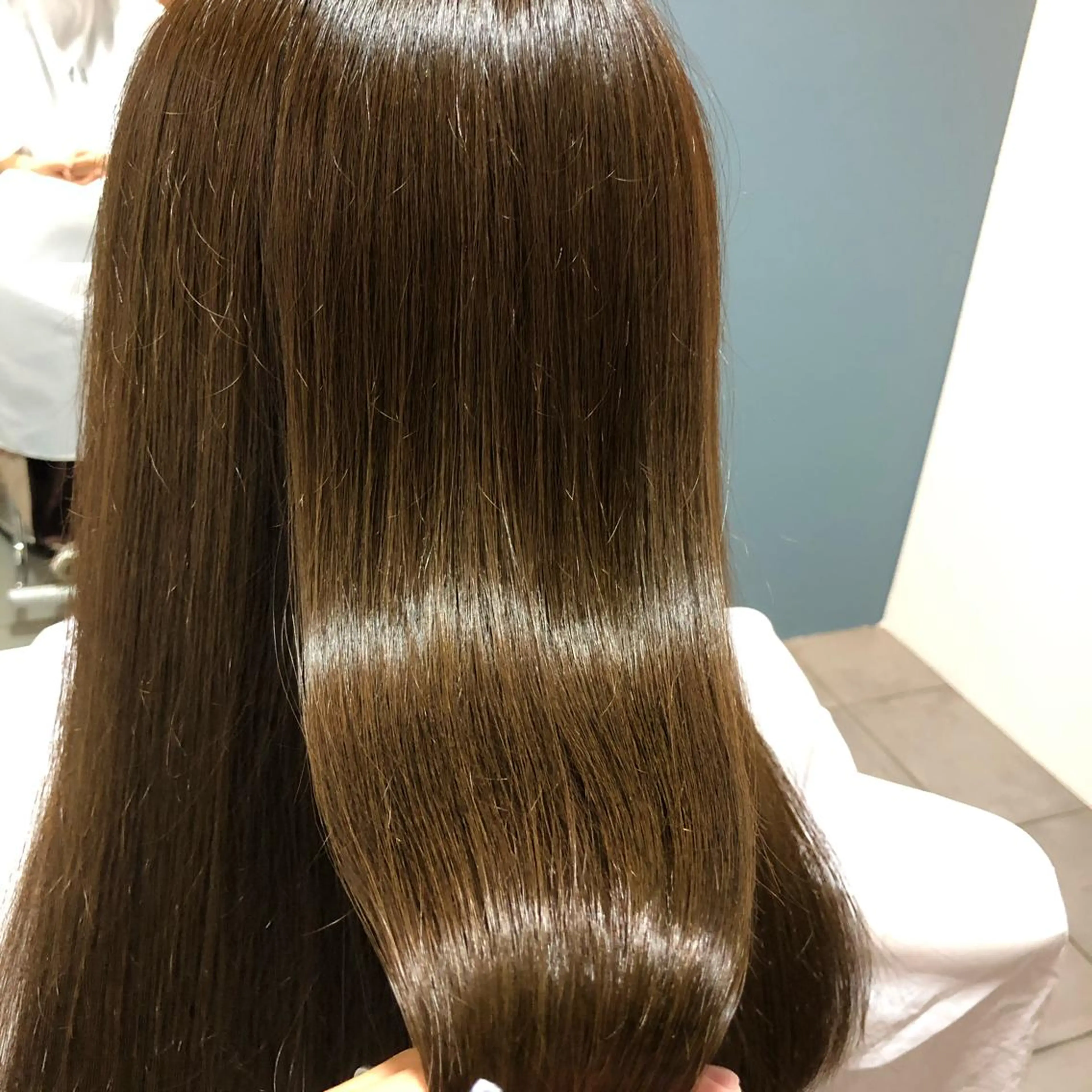 ロング 縮毛矯正 トリートメント 西川 仁のヘアスタイル