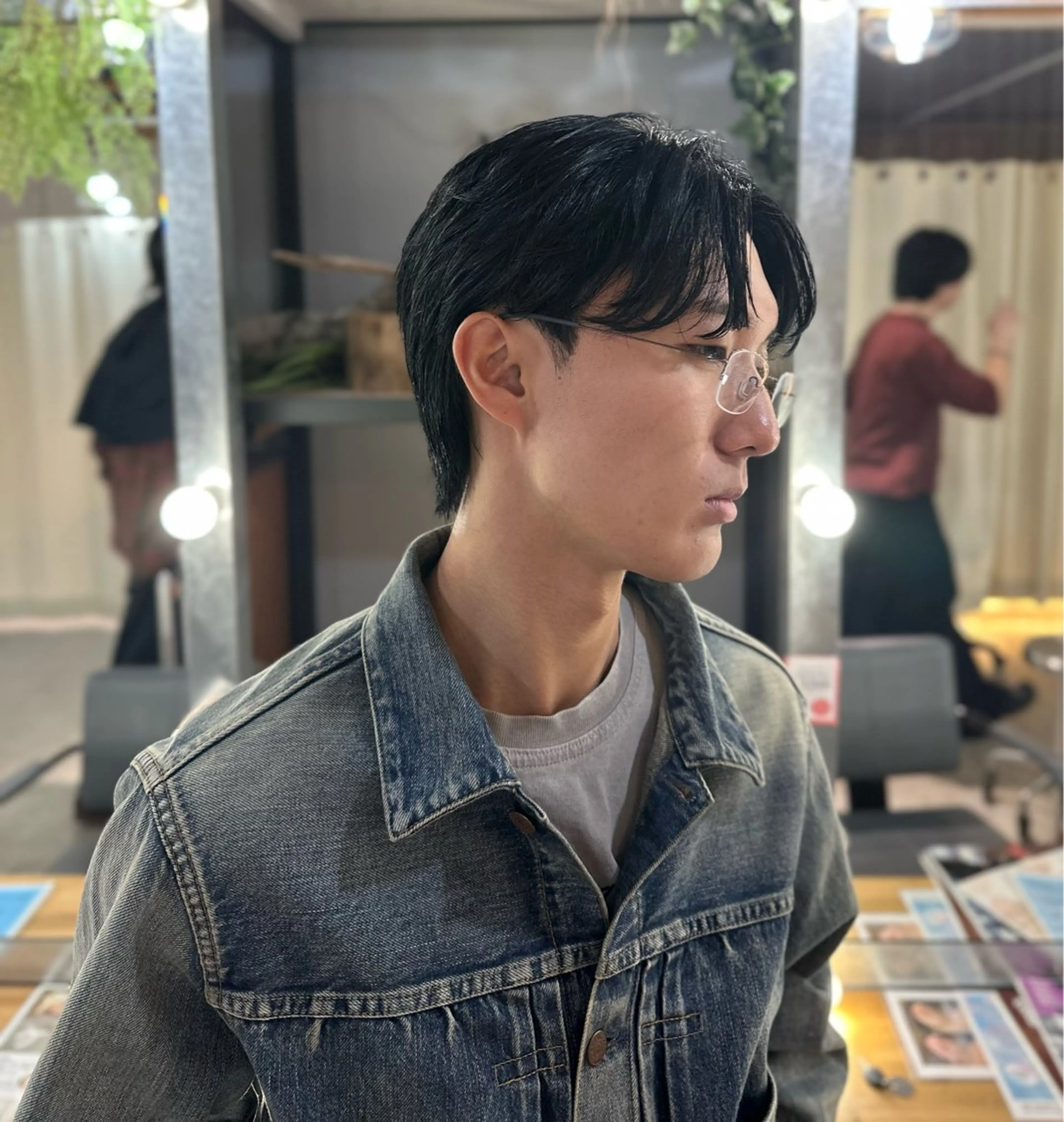 メンズ センターパート メンズ韓国風 カット 溜 一太のヘアスタイル