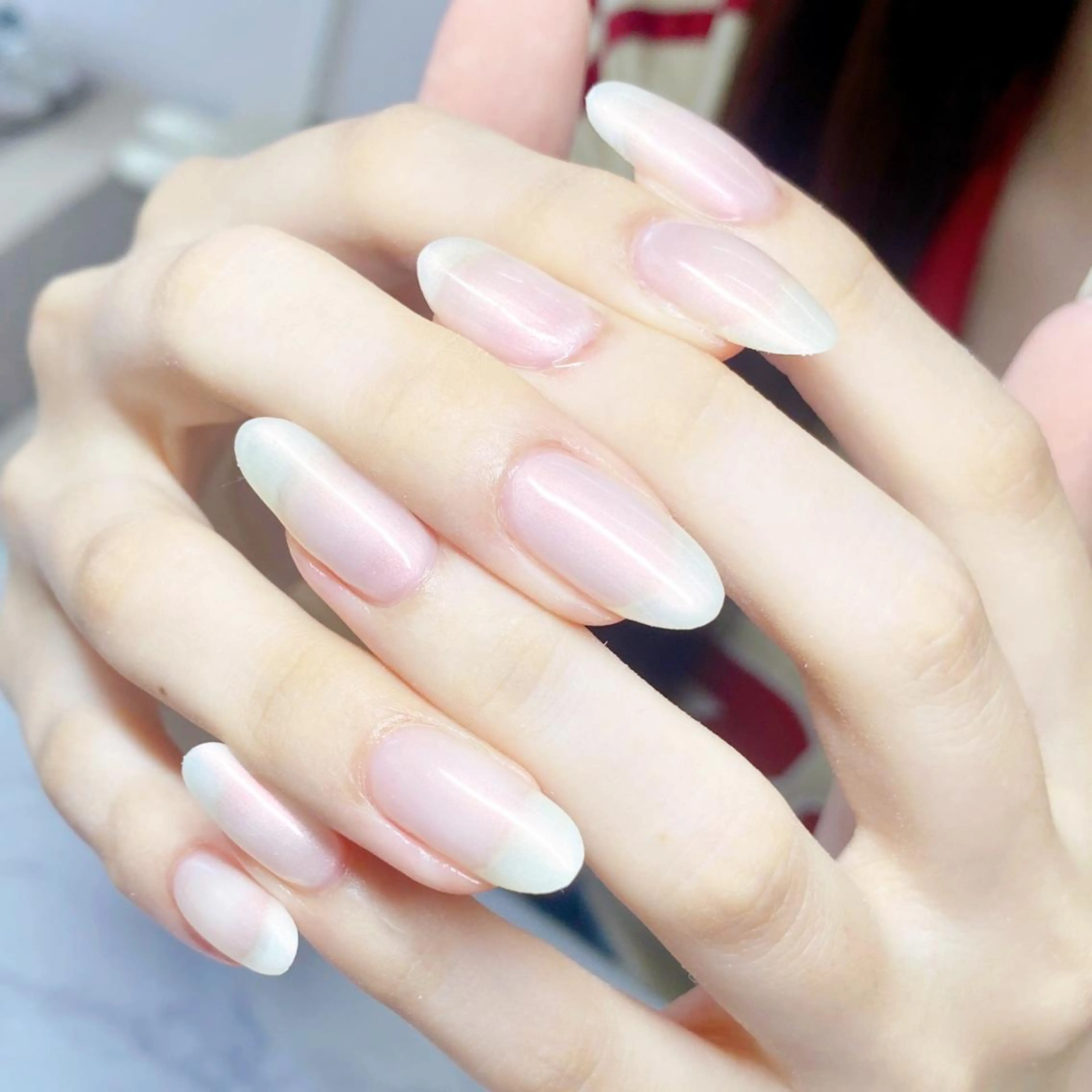 ネイル ブルー ピンク ハンドネイル 💐ka yo💐（東白楽）のネイルデザイン