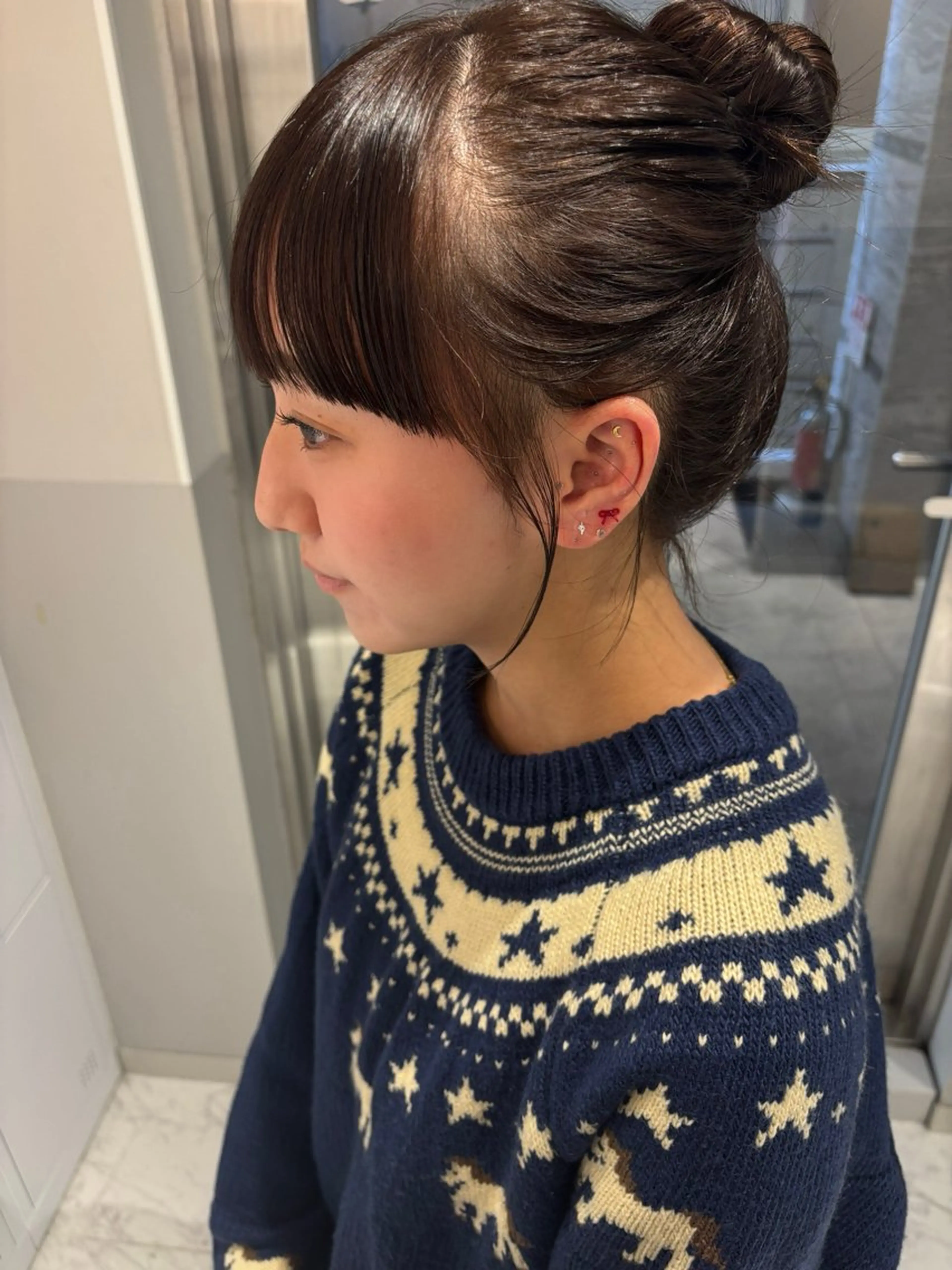セミロング カラー カット ヘアカラー satsuki ito/暖色、パーマのヘアスタイル