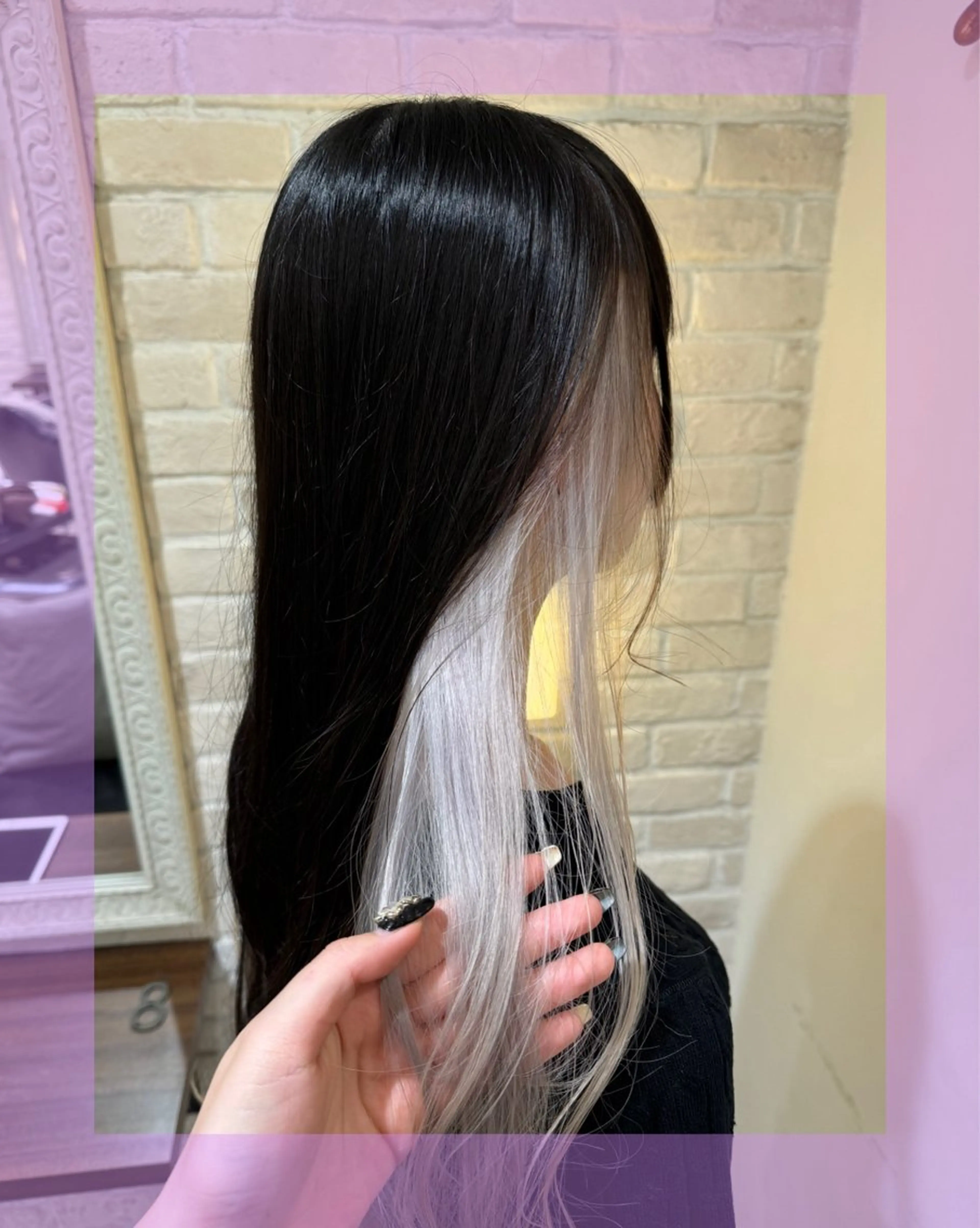ロング カラー ヘアアレンジ ブリーチ ヘアカラー 🦄ブリーチ💜エク ステ💜MIU🦄のヘアスタイル