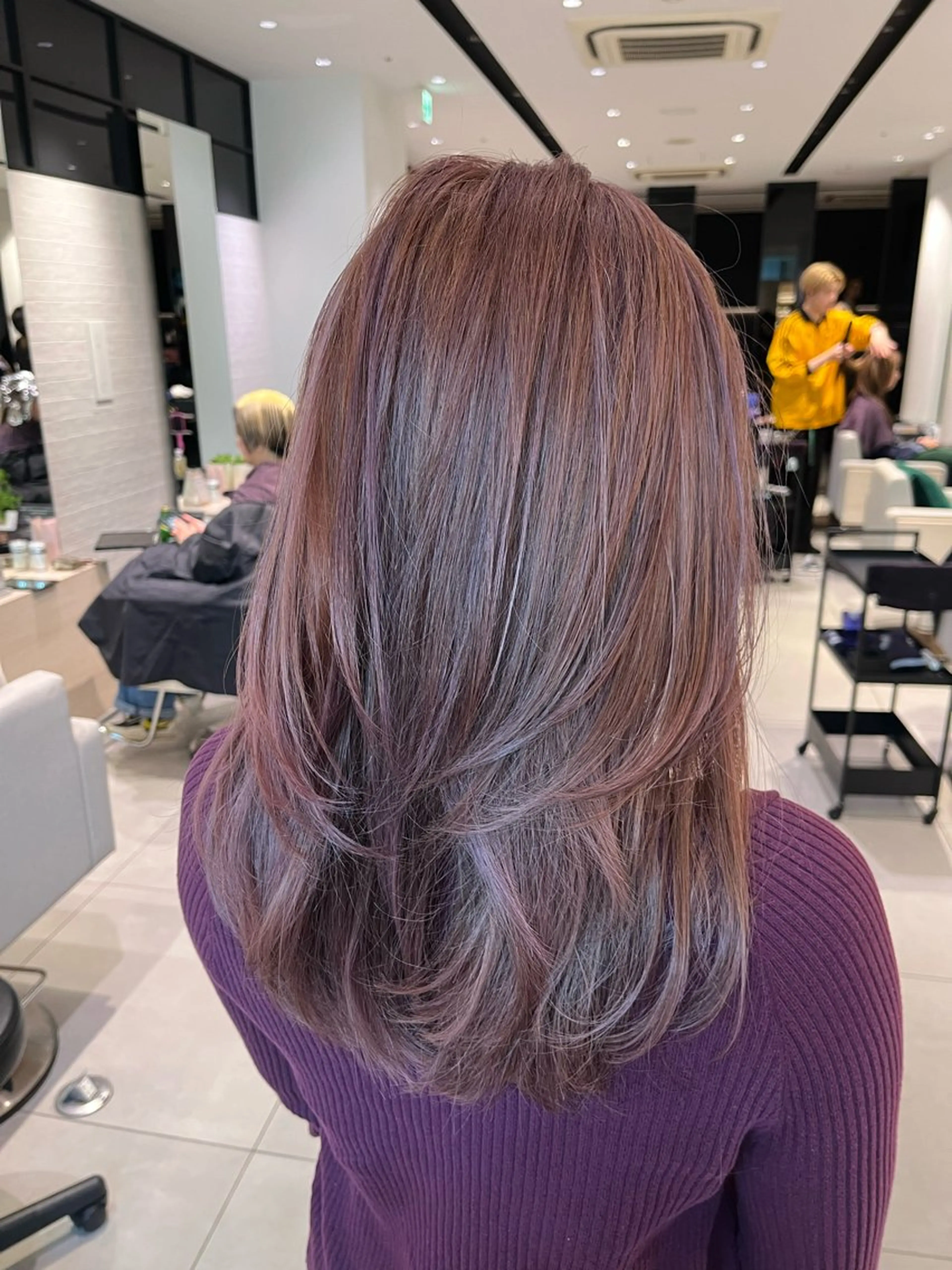 ロング カラー パーマ ヘアアレンジ ヘアカラー トリートメント ヘアセット stair:case所属・🫧髪質改善 ブリー チNo.1🫧油谷樹のヘアスタイル