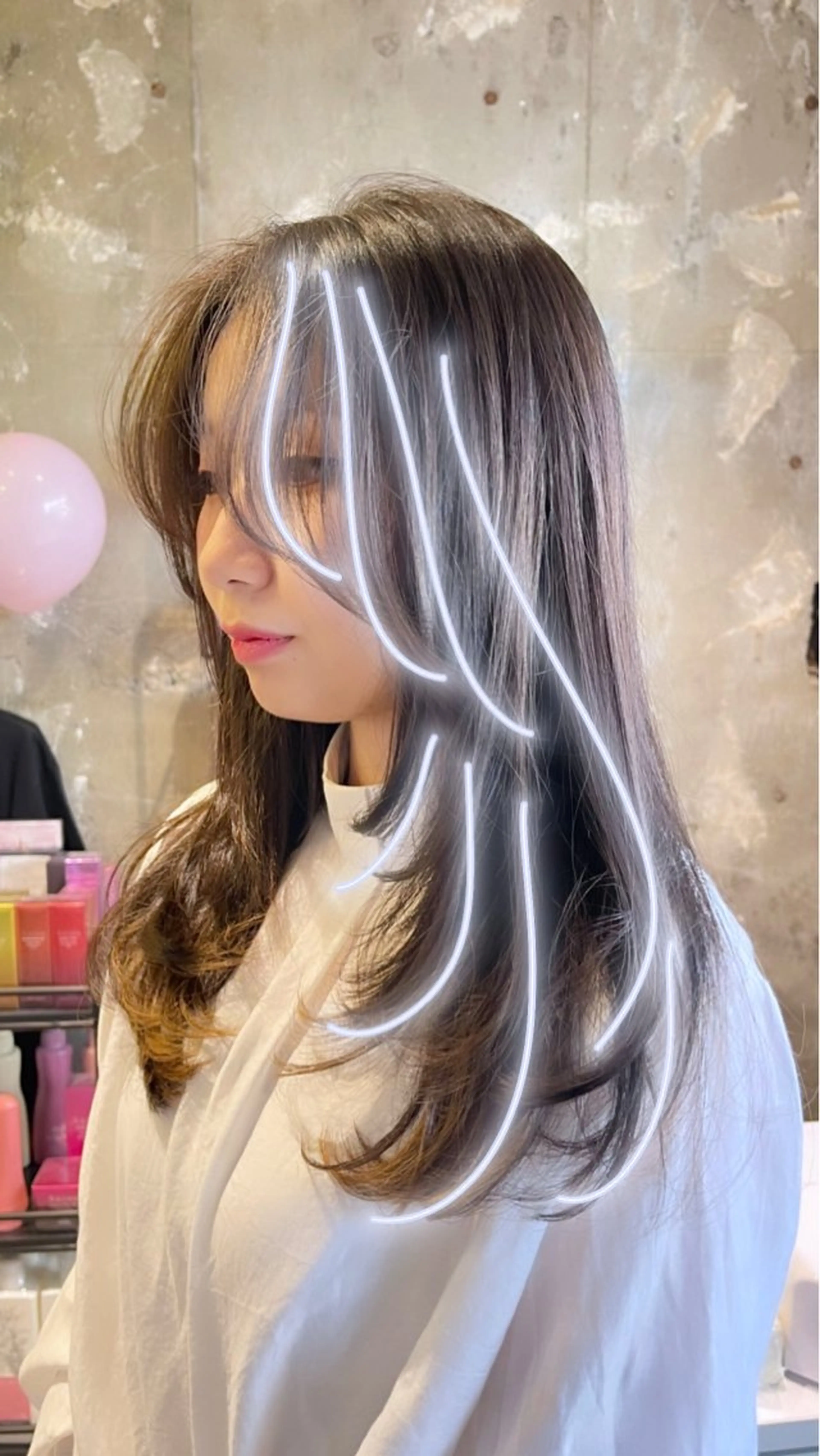 ロング カット ano @anomukuiのヘアスタイル