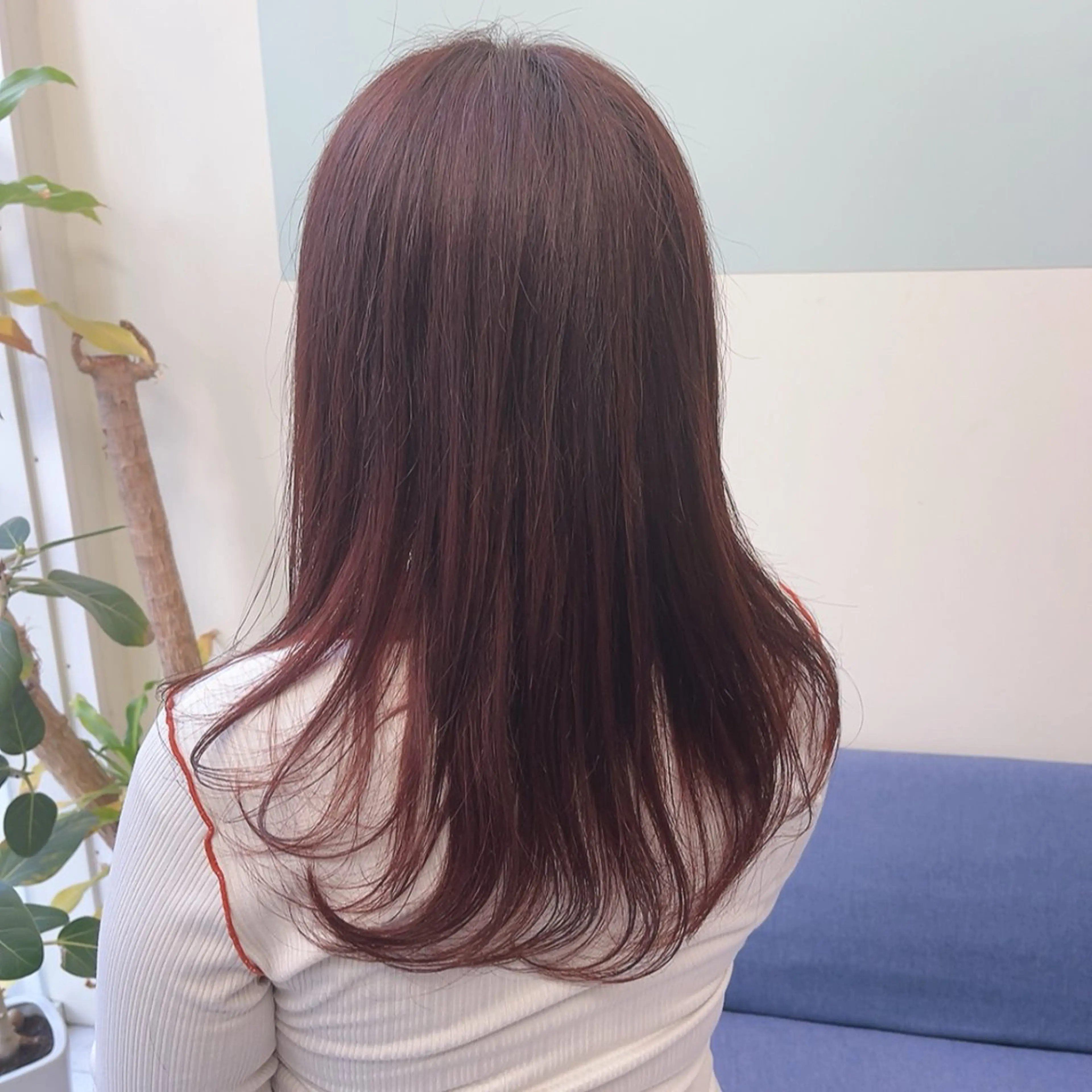 ロング カラー オレンジ ピンクカラー mateca・hair所属・林 真之介のヘアスタイル