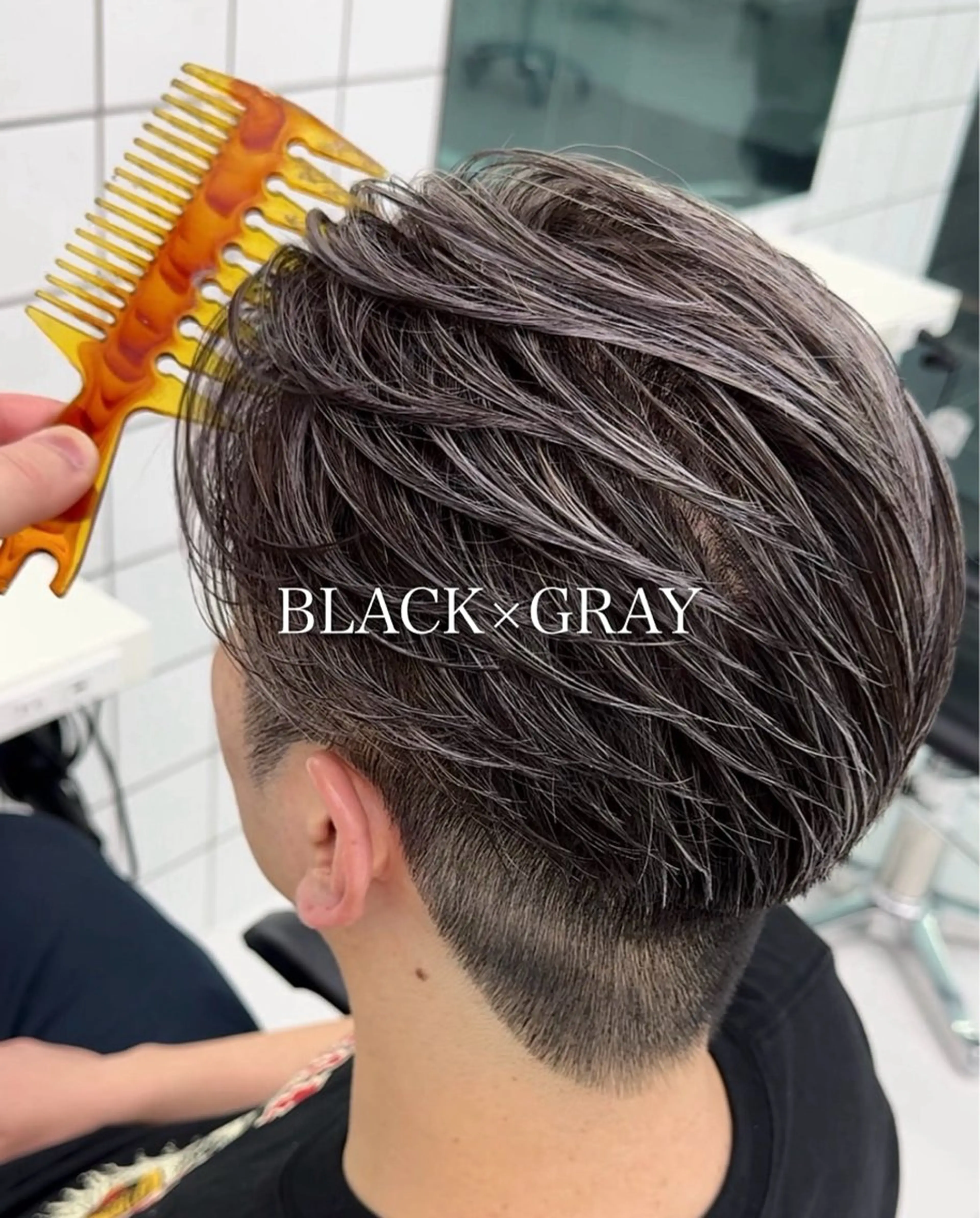 メンズ メンズメッシュ カット ヘアカラー 大人メッシュ/ ハイライト/ぽんのヘアスタイル