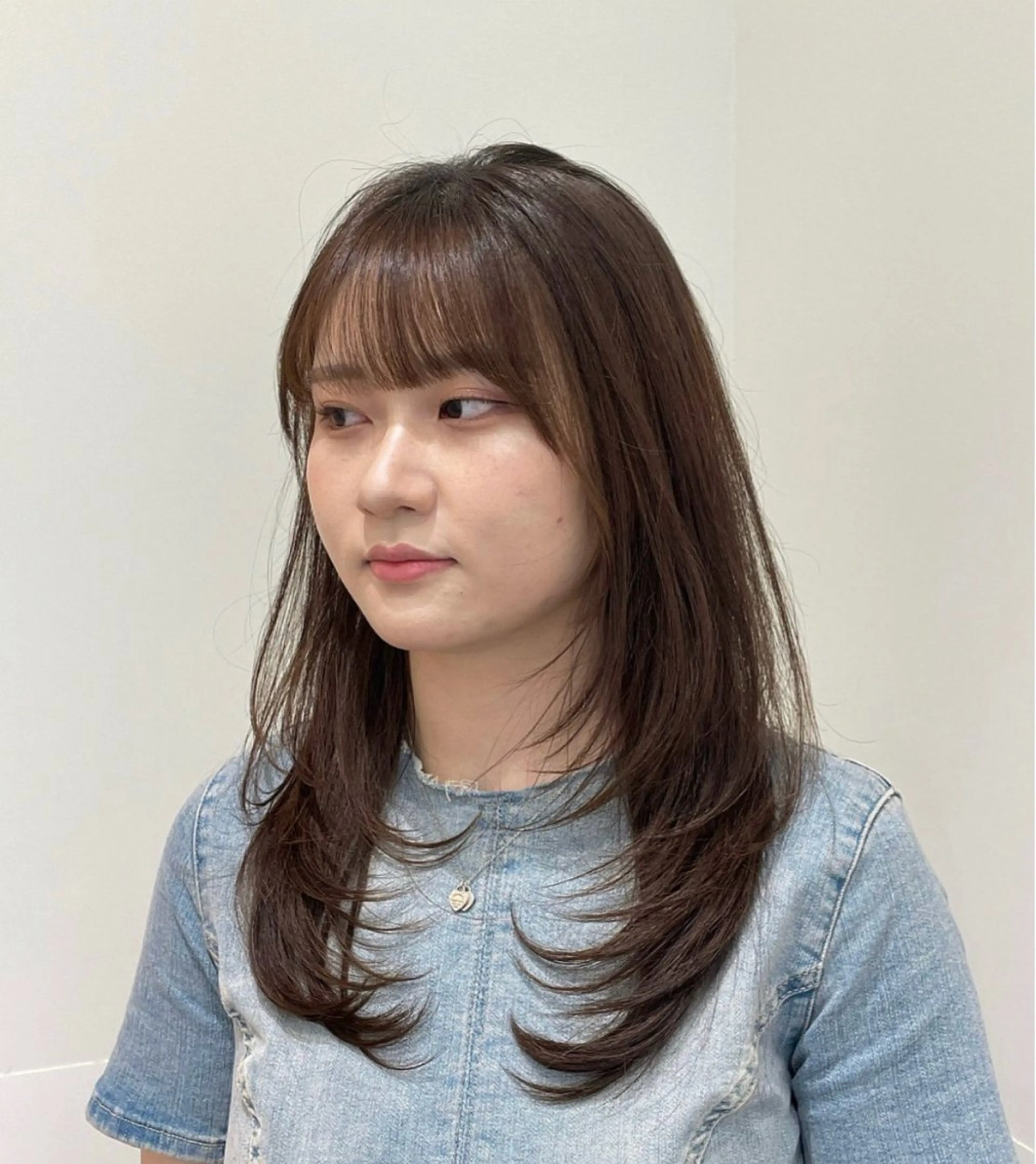 セミロング ハイレイヤー 韓国風ヘア レイヤーカット ❤︎︎韓国ヘア❤︎︎ 𝑺𝒉𝒊𝒉𝒐のヘアスタイル