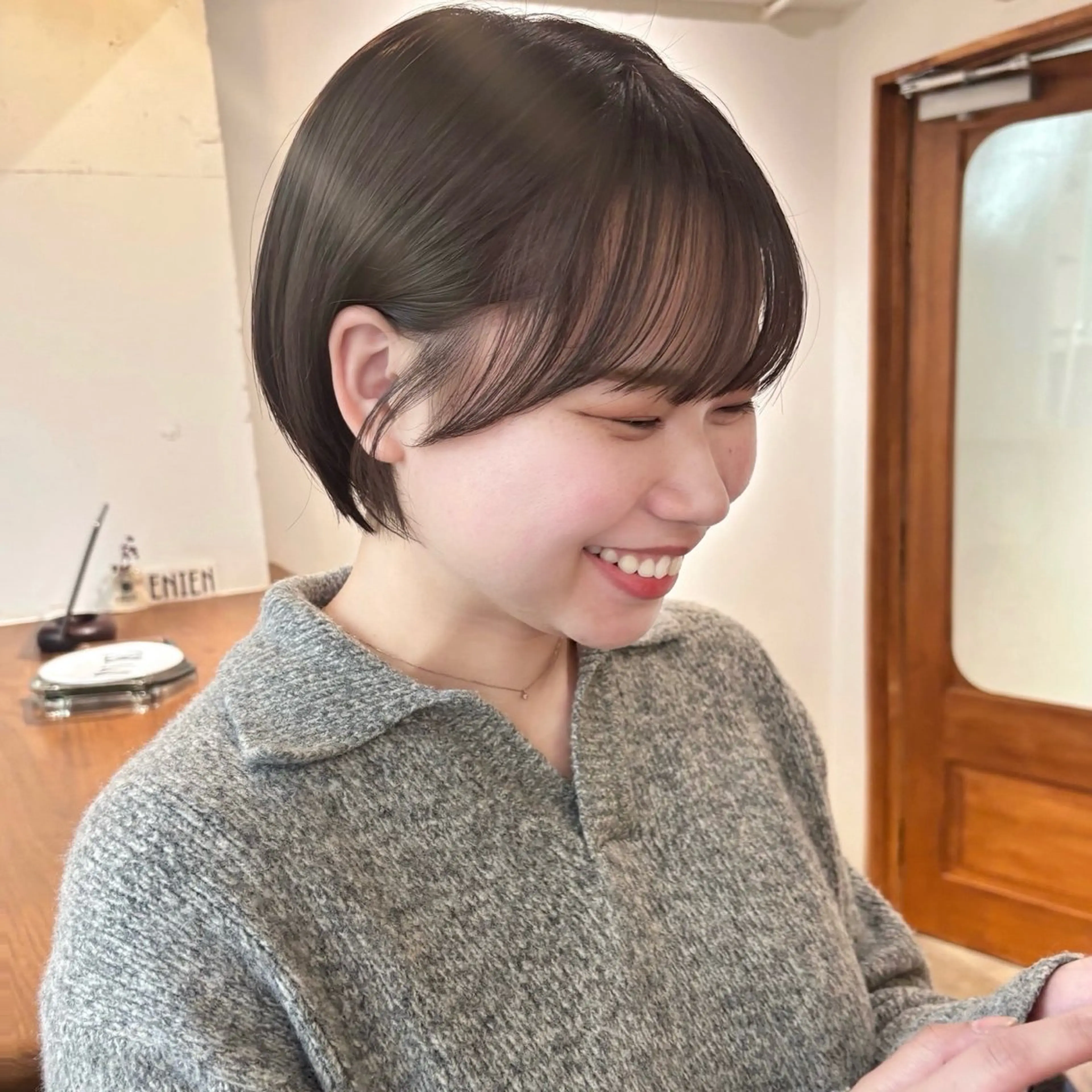 ショート カラー カット ヘアカラー トリートメント ヘッドスパ ☑️aiko【艶 カラー・ショート募】のヘアスタイル