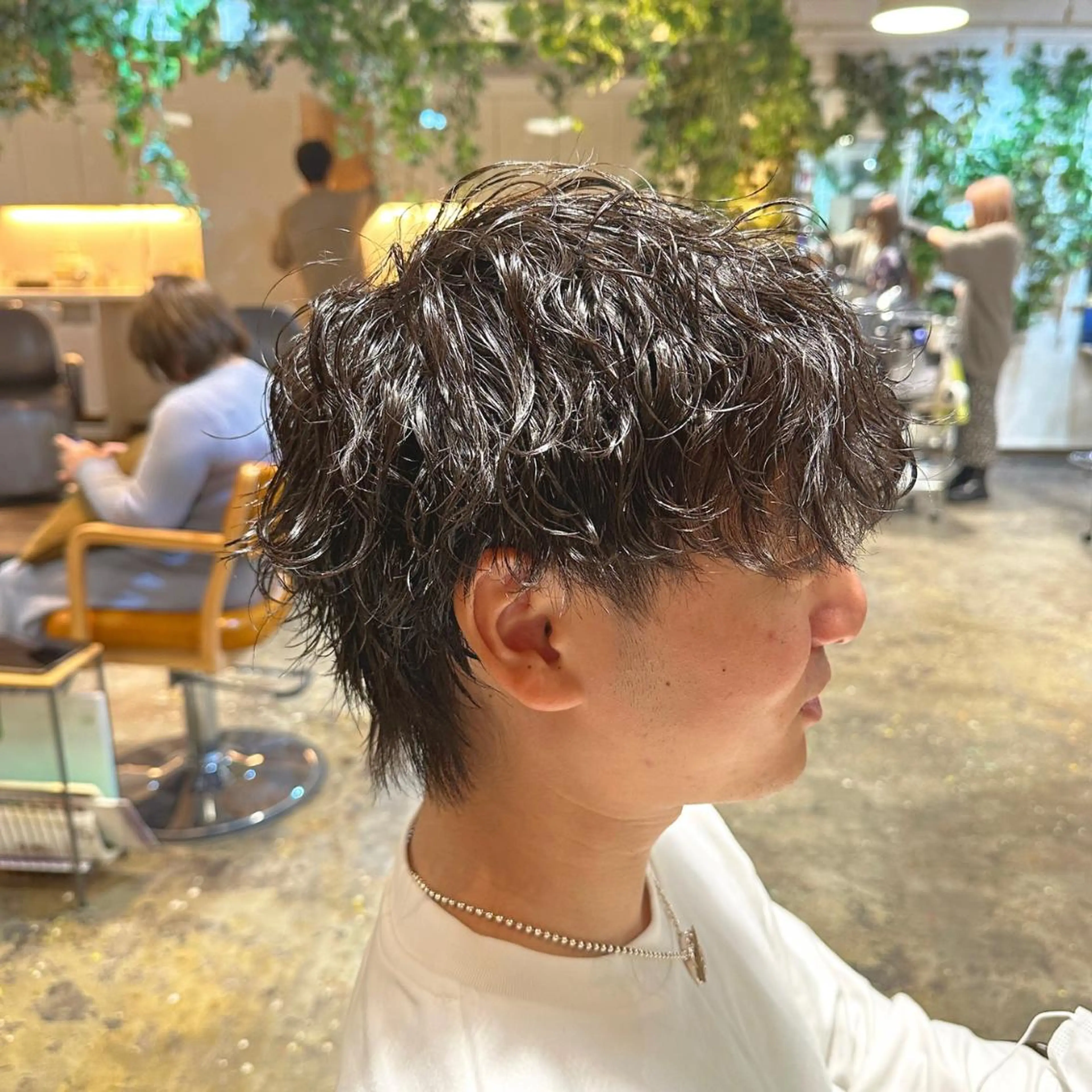 ショート パーマ メンズ メンズパーマ 波巻きパーマ 🇰🇷韓国スタイル レイヤー/ayanaのヘアスタイル