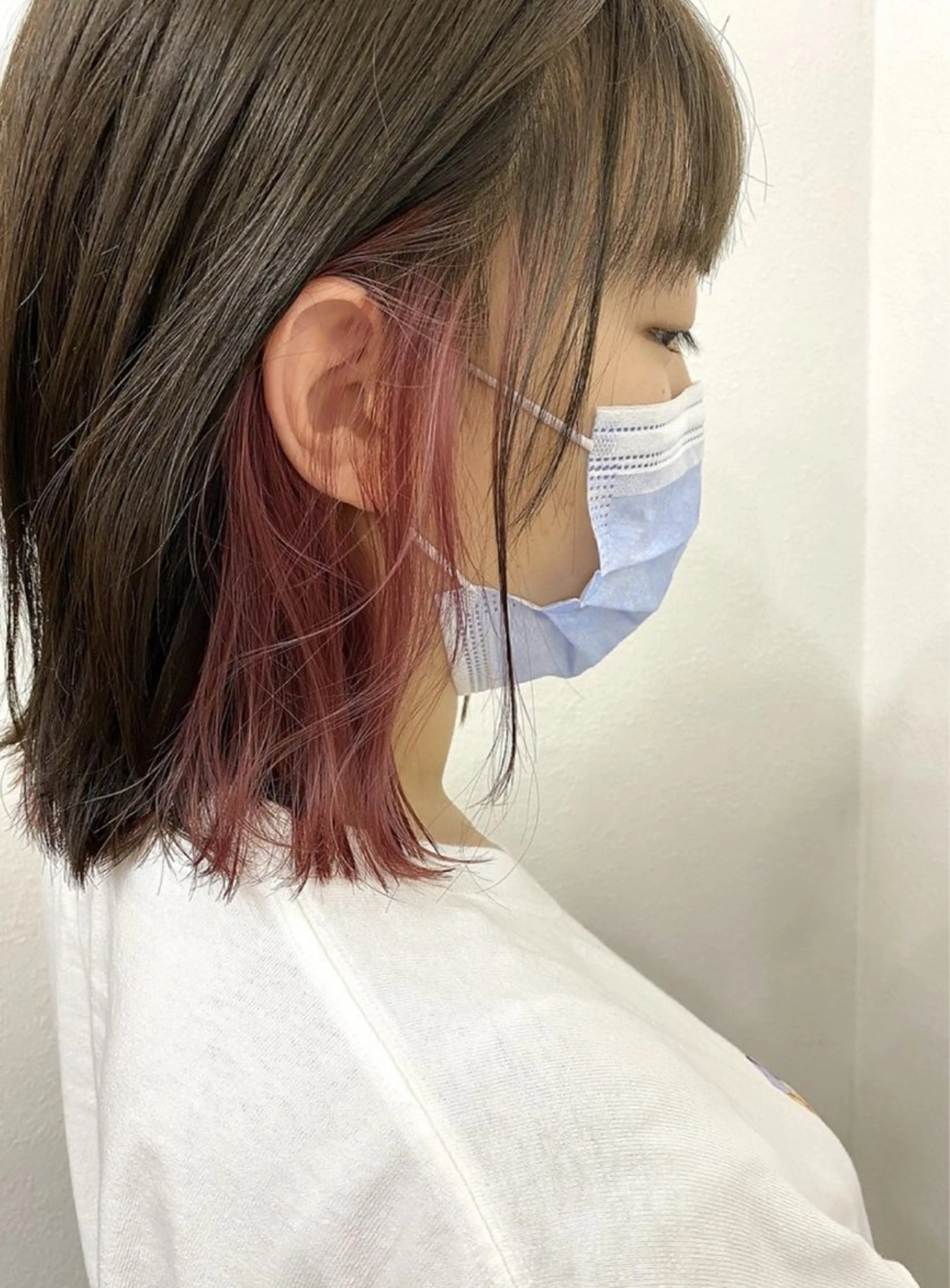 インナーカラー(耳より前)の写真
