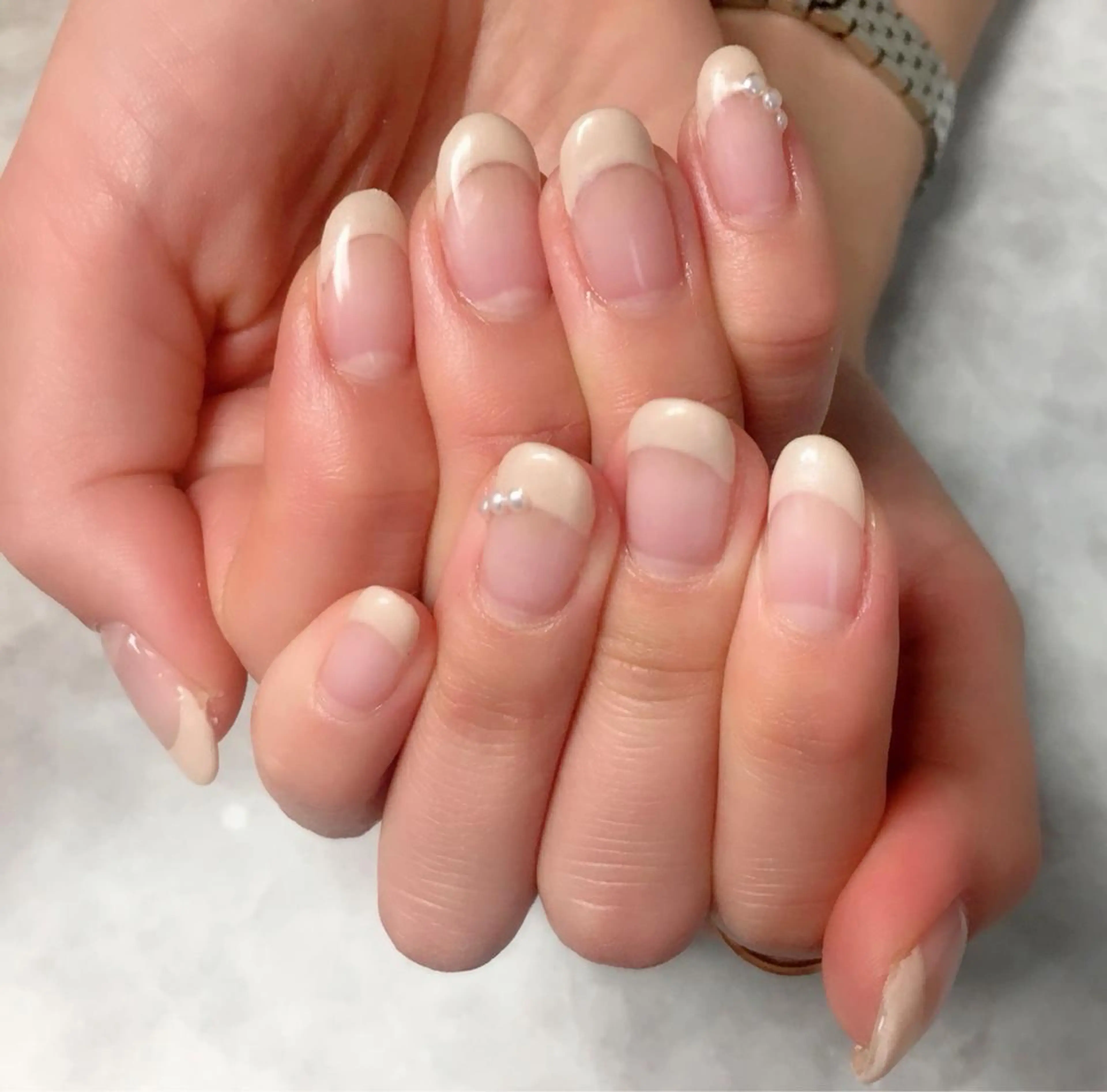 ネイル フレンチネイル ハンドネイル 自爪育成/深爪矯正 mikiのネイルデザイン