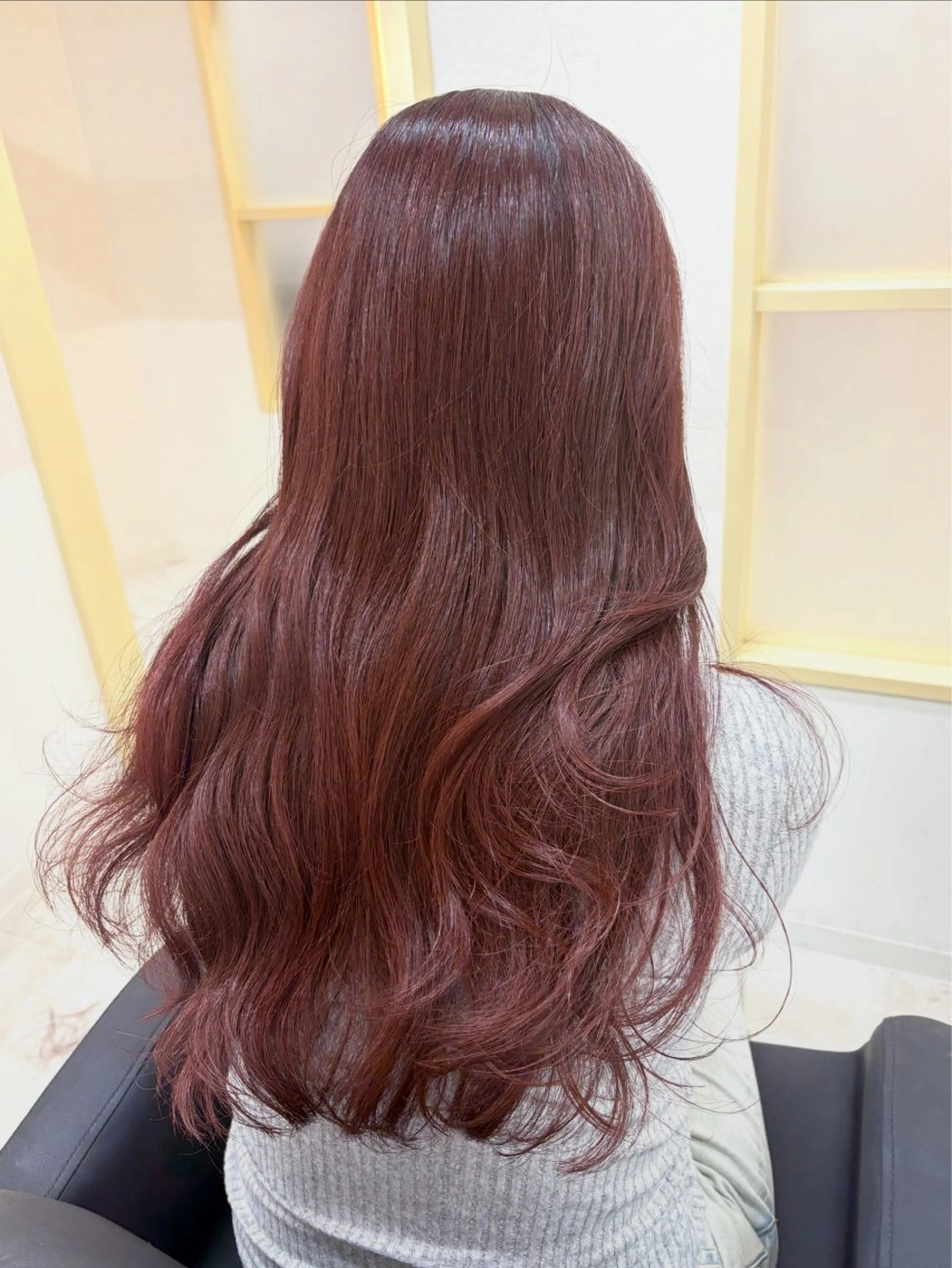 ロング カラー カット ヘアカラー トリートメント SAKURA 艶カラー/ヘアセットのヘアスタイル