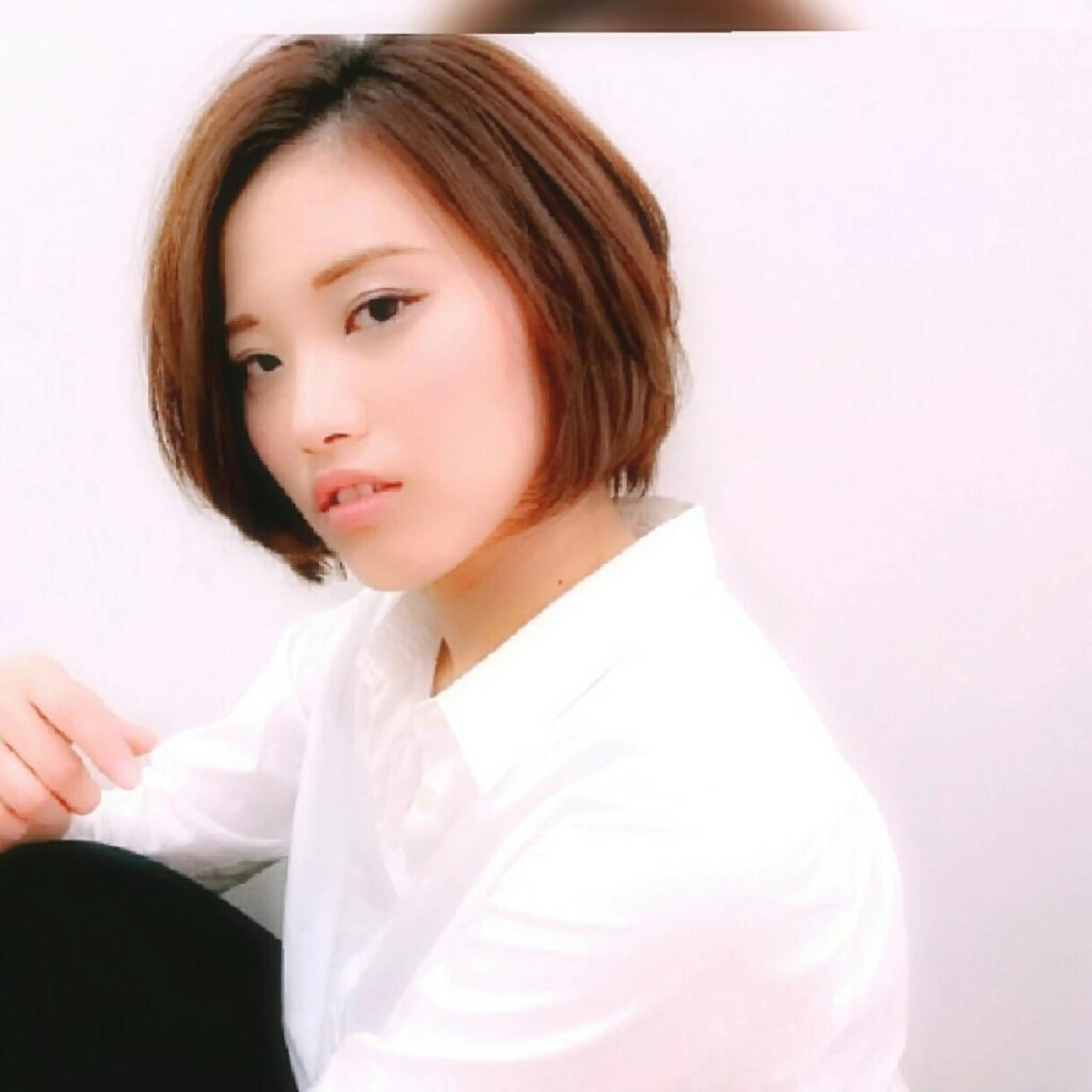 ショート 縮毛矯正 ma cherie 三浦直美のヘアスタイル