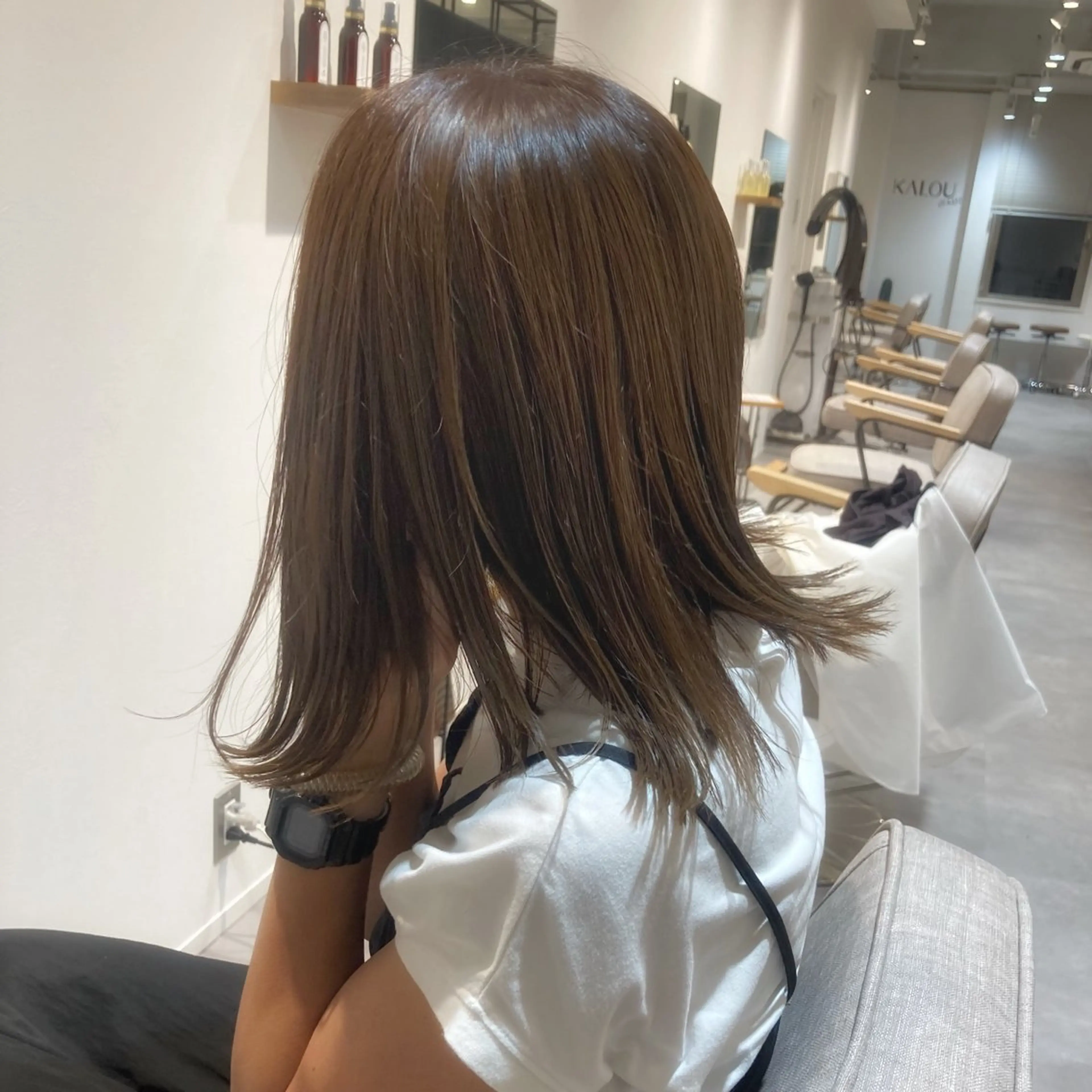 ミディアム 切りっぱなしボブ ボブ ニュアンスパーマ☆ 中村隆寛のヘアスタイル