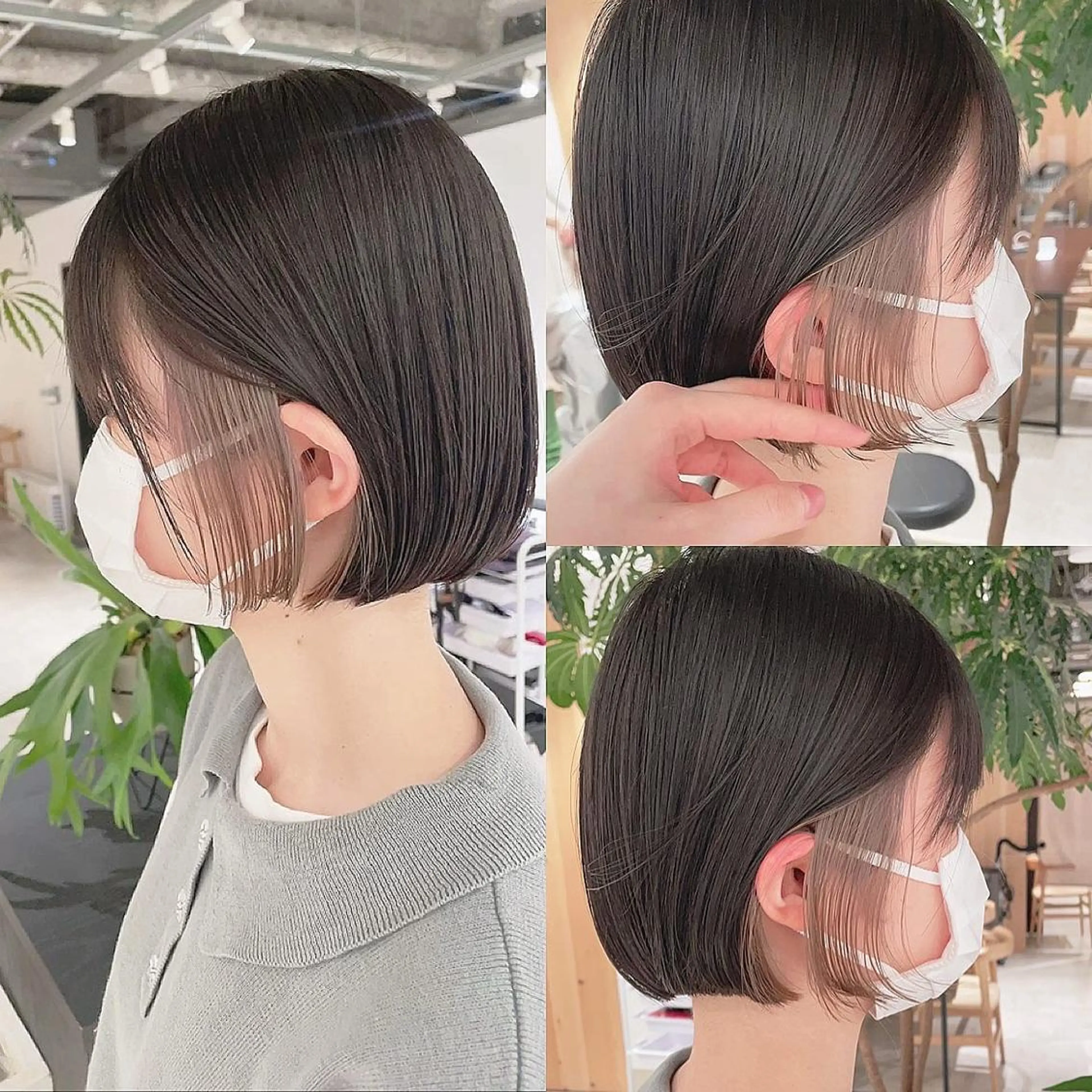 ショート カラー ブリーチ インナーカラー ボブ ヘアカラー トリートメント 渋谷:インナーカラー ／🍒エリカ🍒のヘアスタイル
