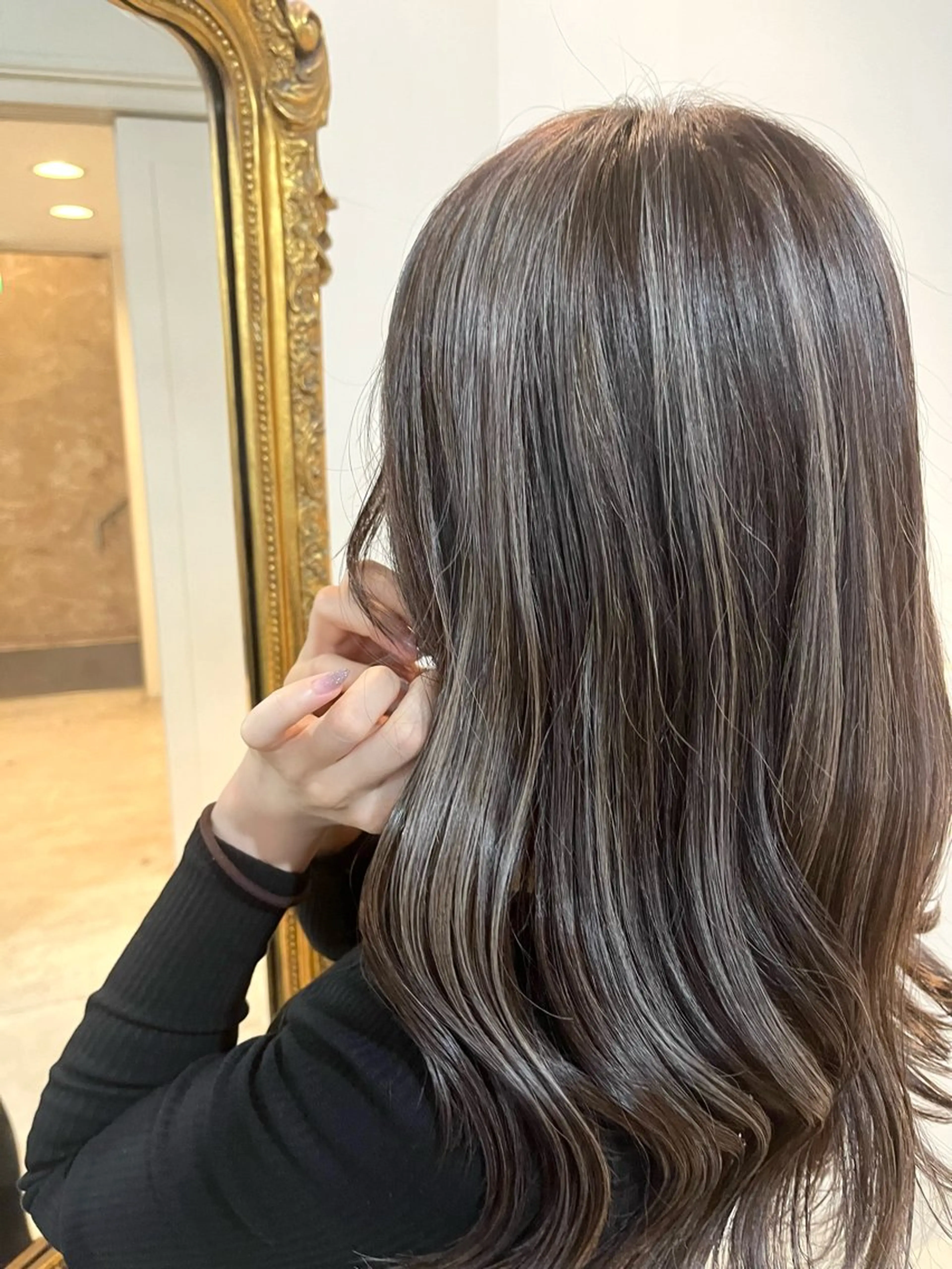 🩵ミニモ限定価格🩵ブリーチありハイライトカラー　+ 3step treatmentの写真