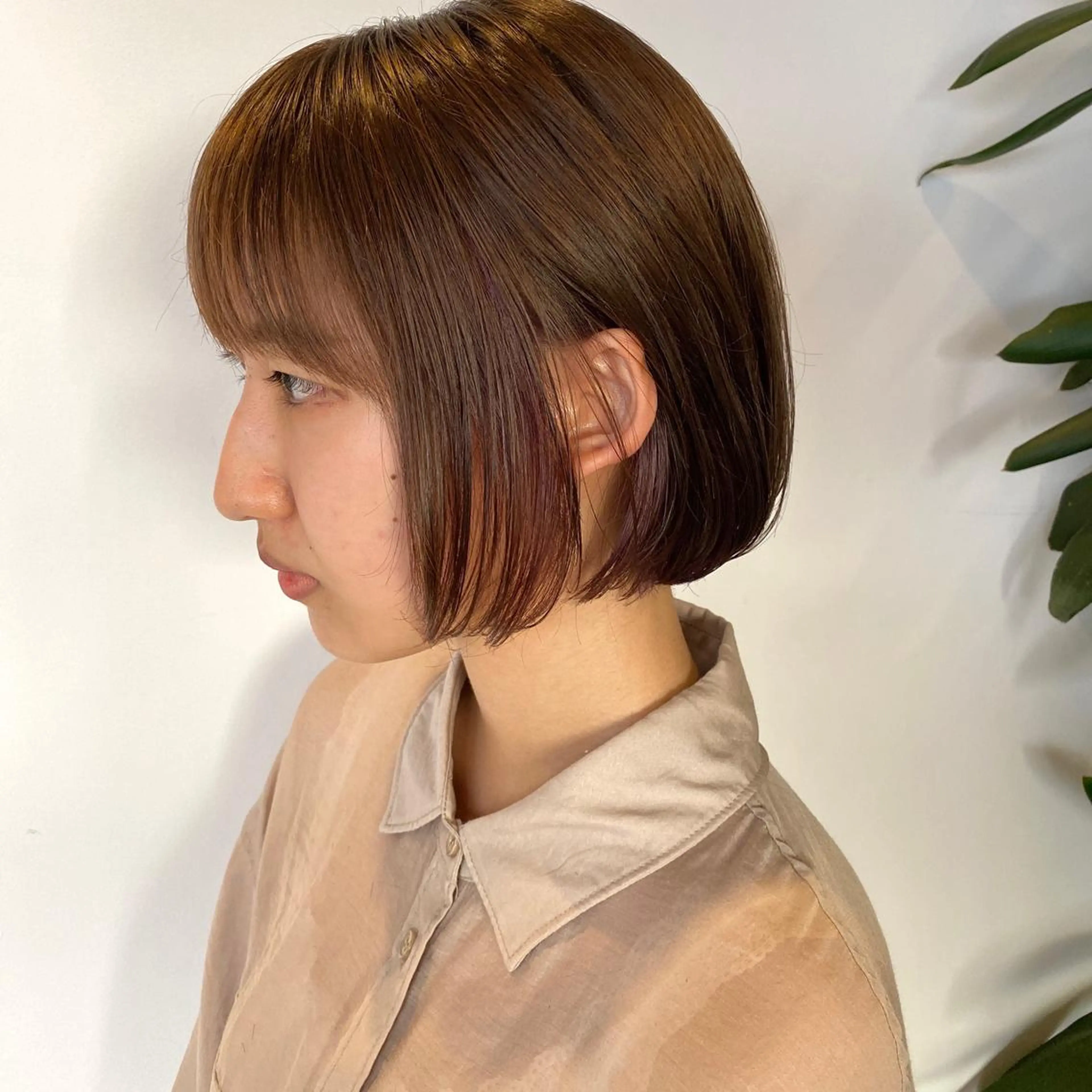 ショート カラー インナーカラー ピンクカラー ピンクパープル パープルカラー ボブ 高橋 舟太郎のヘアスタイル