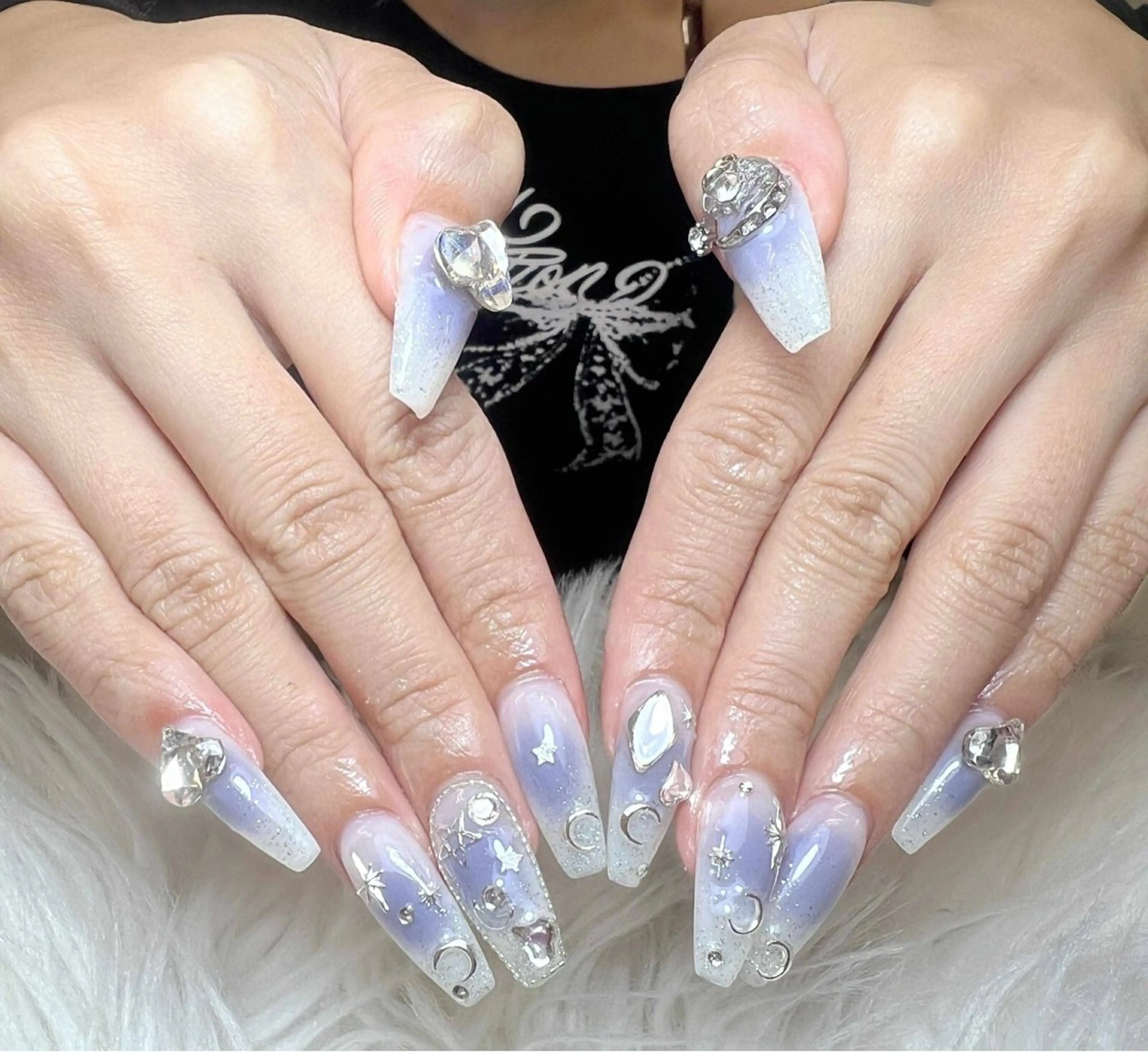 ネイル チークネイル 長さ出し フットネイル マグネットネイル 持ち込み ANH NAIL ゴテゴテ専門店💎のネイルデザイン