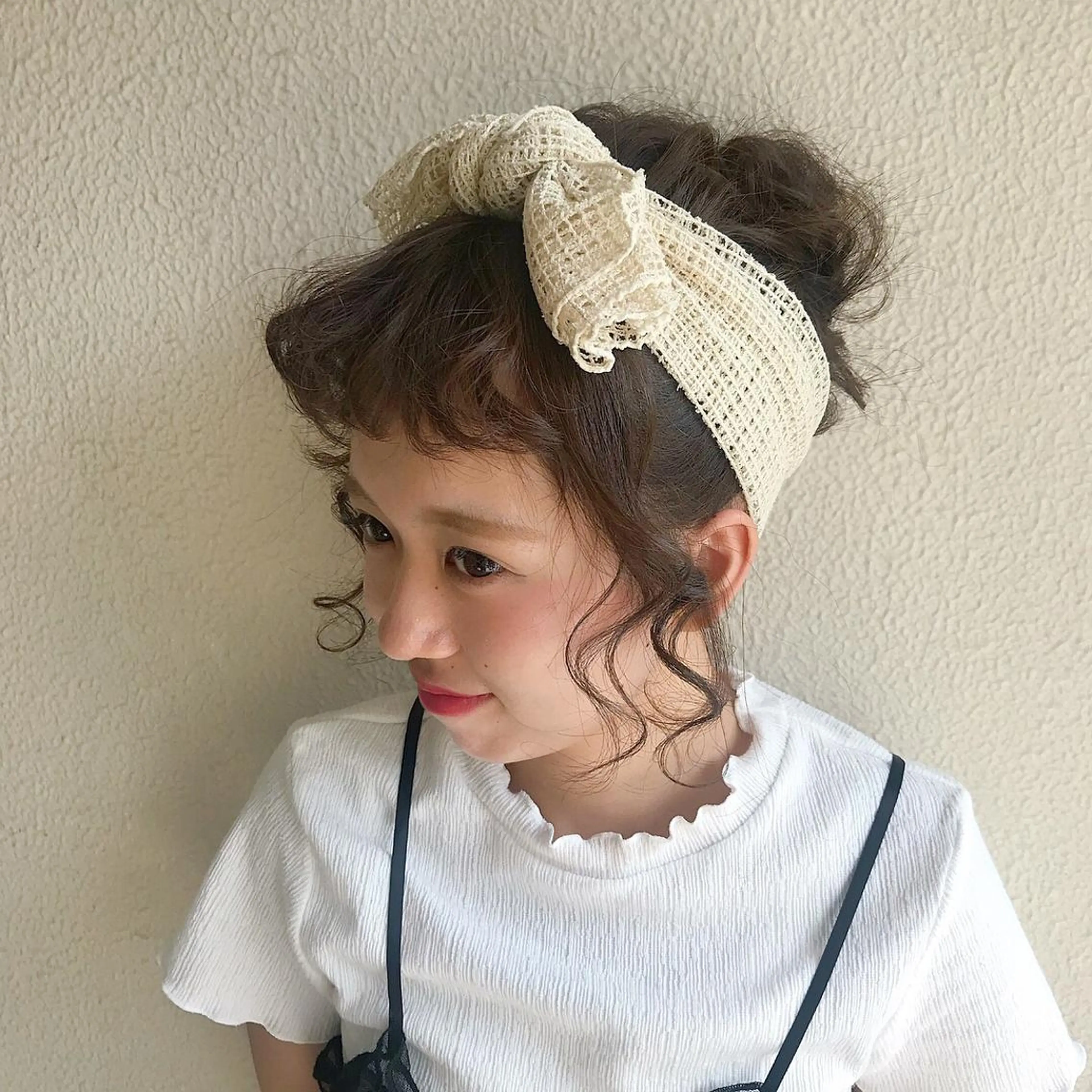 セミロング カラー ヘアアレンジ みやけ ひなのヘアスタイル