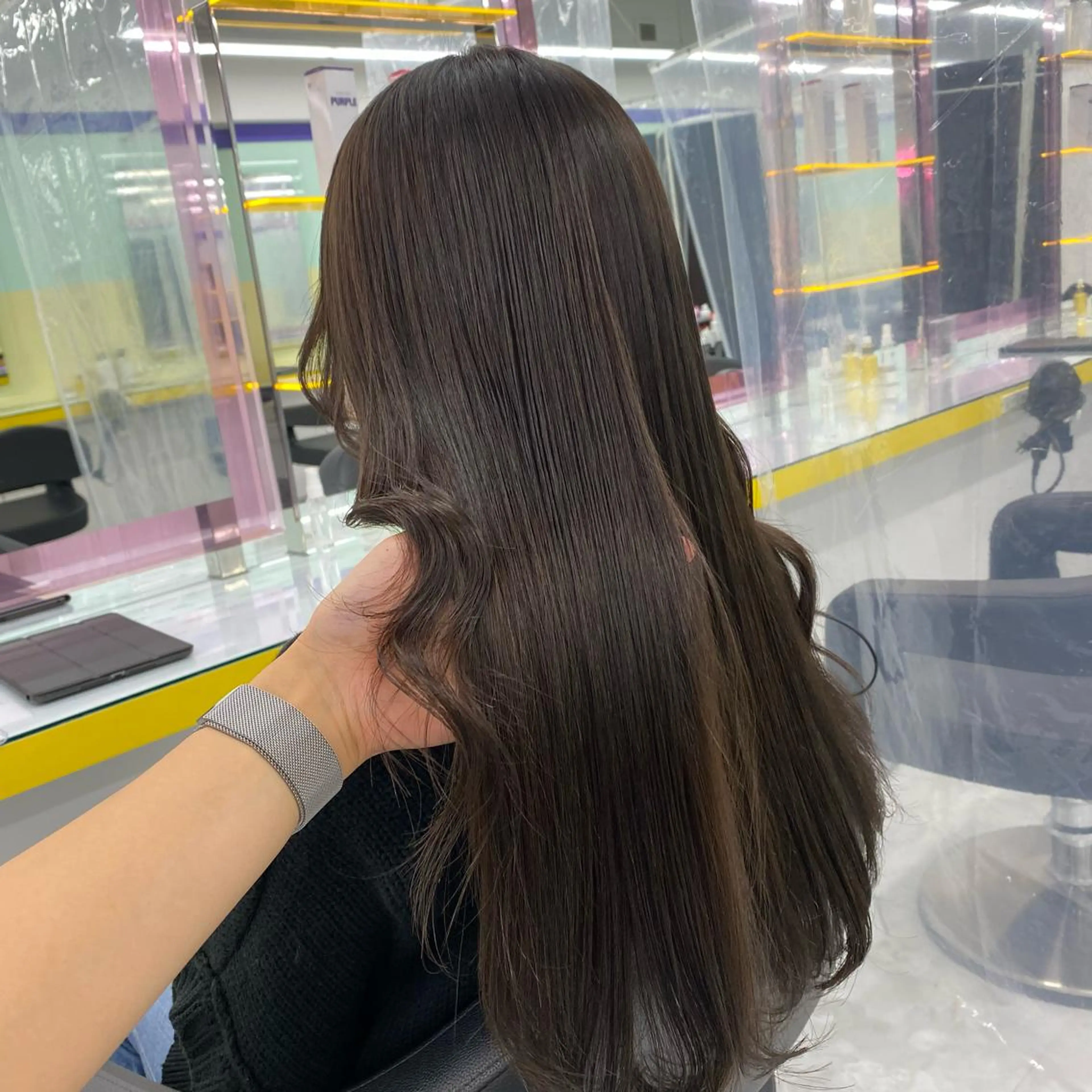 セミロング カラー ヘアアレンジ ヘアカラー トリートメント GOTODAY shair salon 横浜mare店所属・透明感抜群カラー mai🍑♡のヘアスタイル