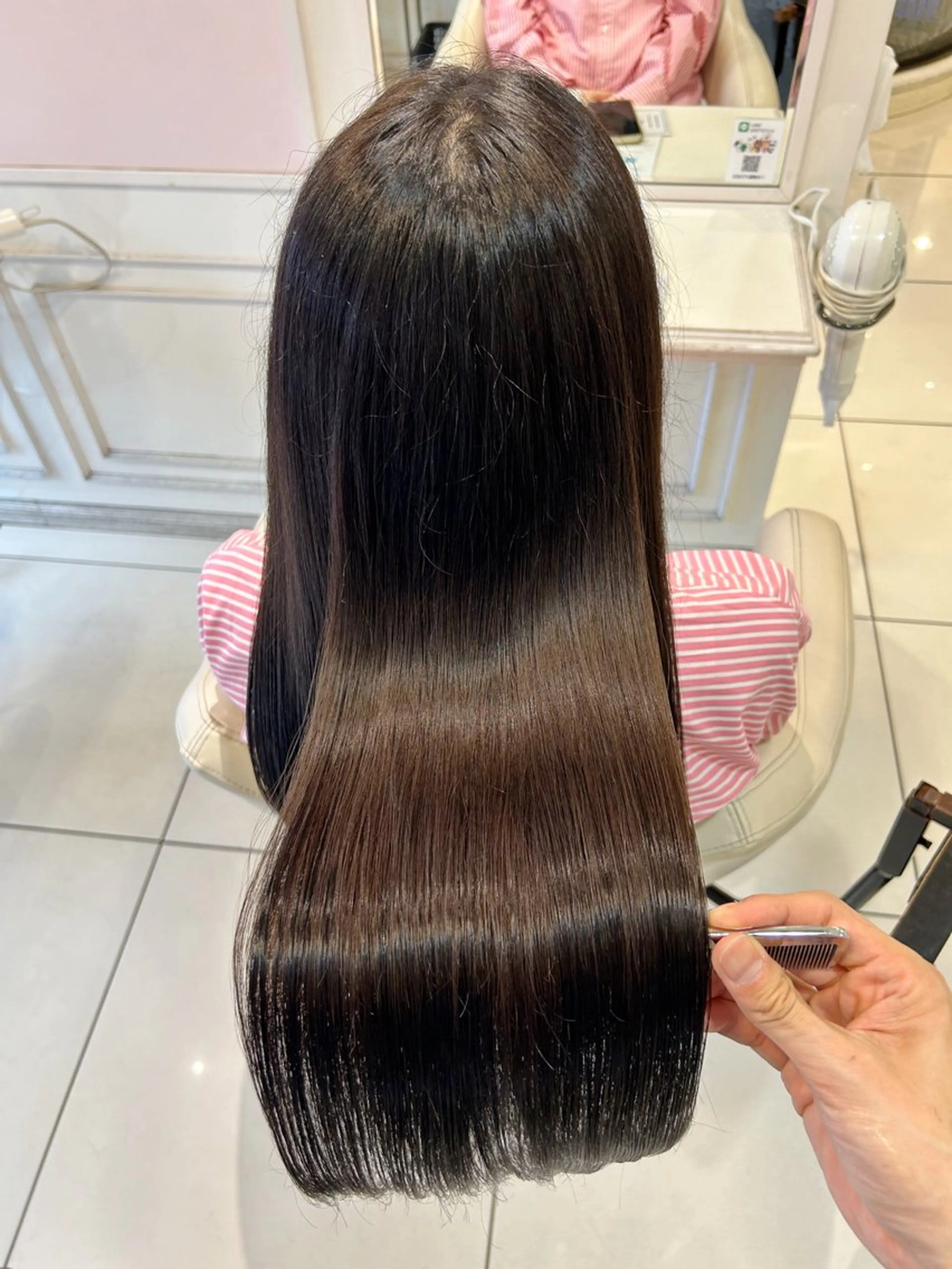ロング カット ヘアカラー トリートメント 縮毛矯正 高橋佑のヘアスタイル