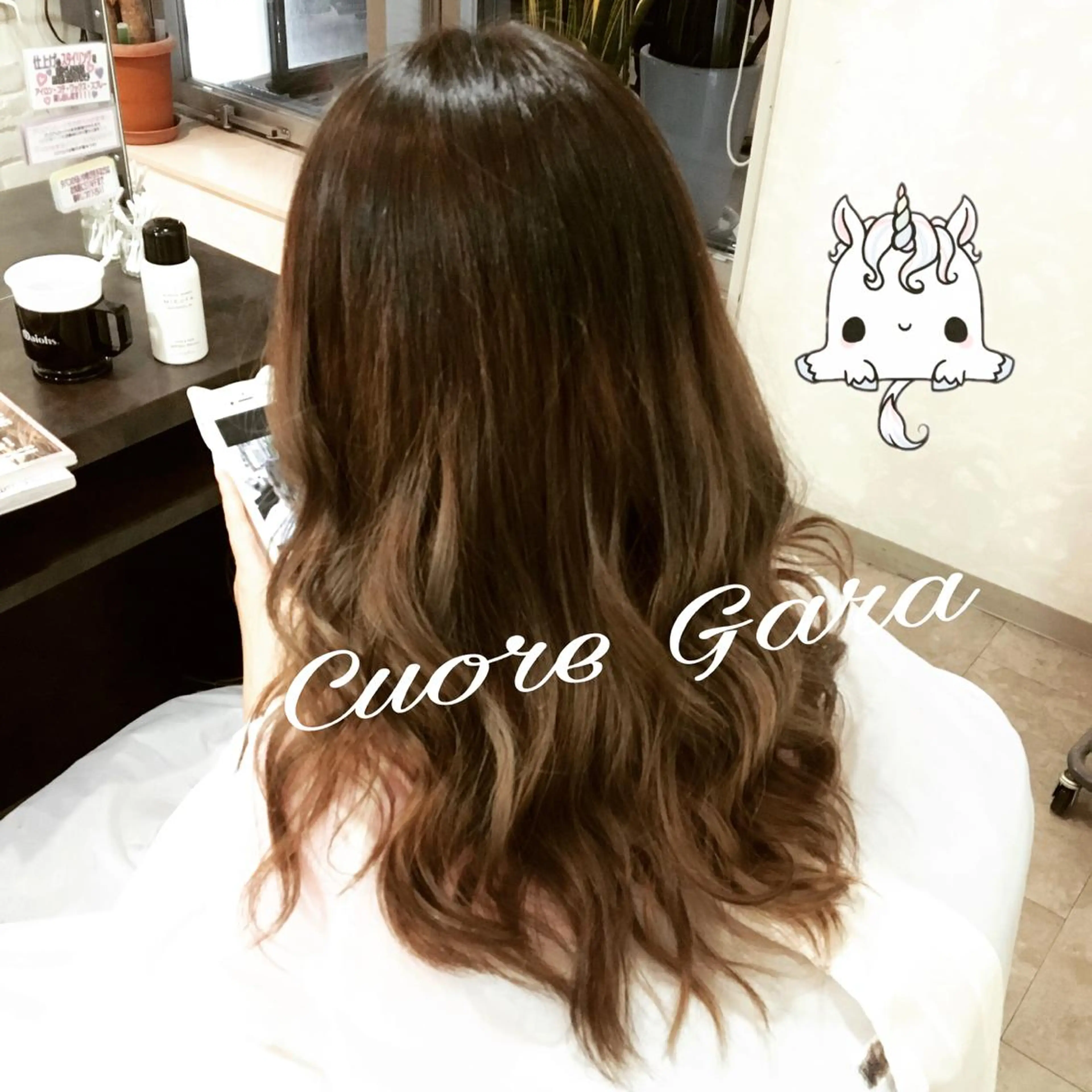 ロング カラー グラデーションカラー 💓シールエクステ for...のヘアスタイル