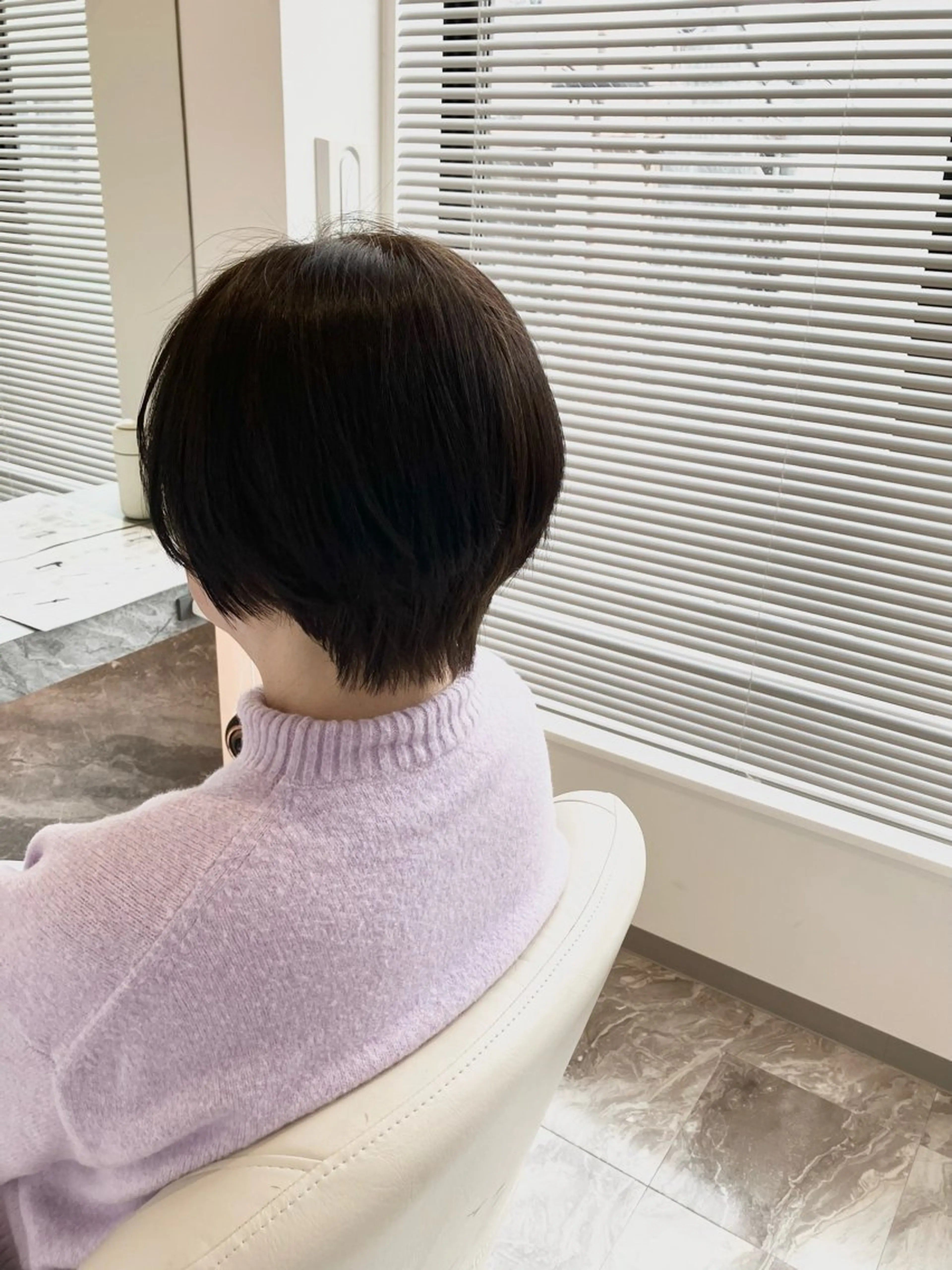 ショート カラー くびれヘア ショートヘア ヘアカラー 縮毛矯正 トリートメント ブリーチ毛縮毛矯正 長谷川のヘアスタイル
