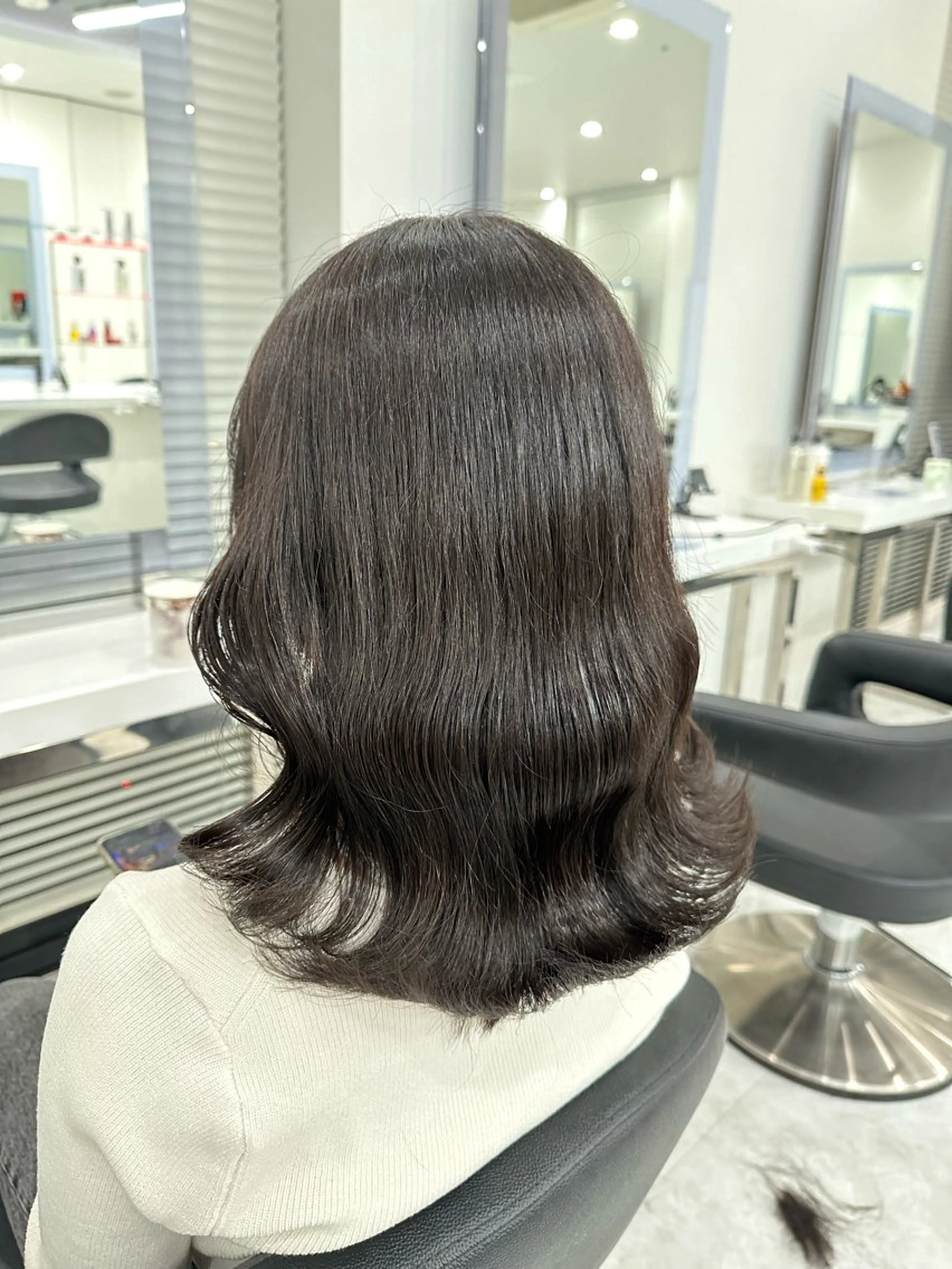 ミディアム ヘアカラー トリートメント EARTH日吉店所属・🌼リナ🌼赤み消し オリーブ/ブラウンのヘアスタイル