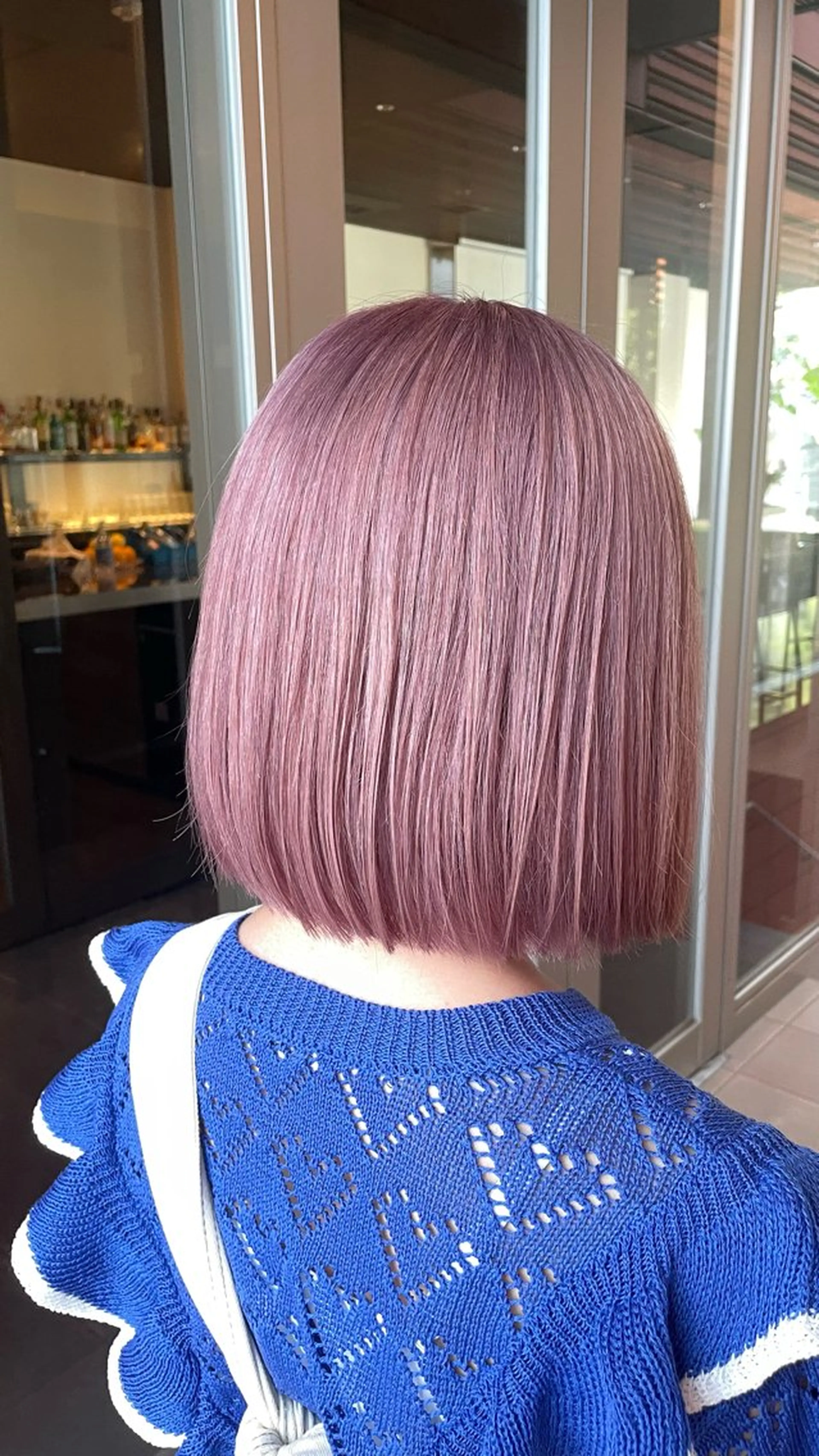 ショート カラー ヘアカラー トリートメント yuzu/暖色/栄/ ブリーチ/髪質改善のヘアスタイル