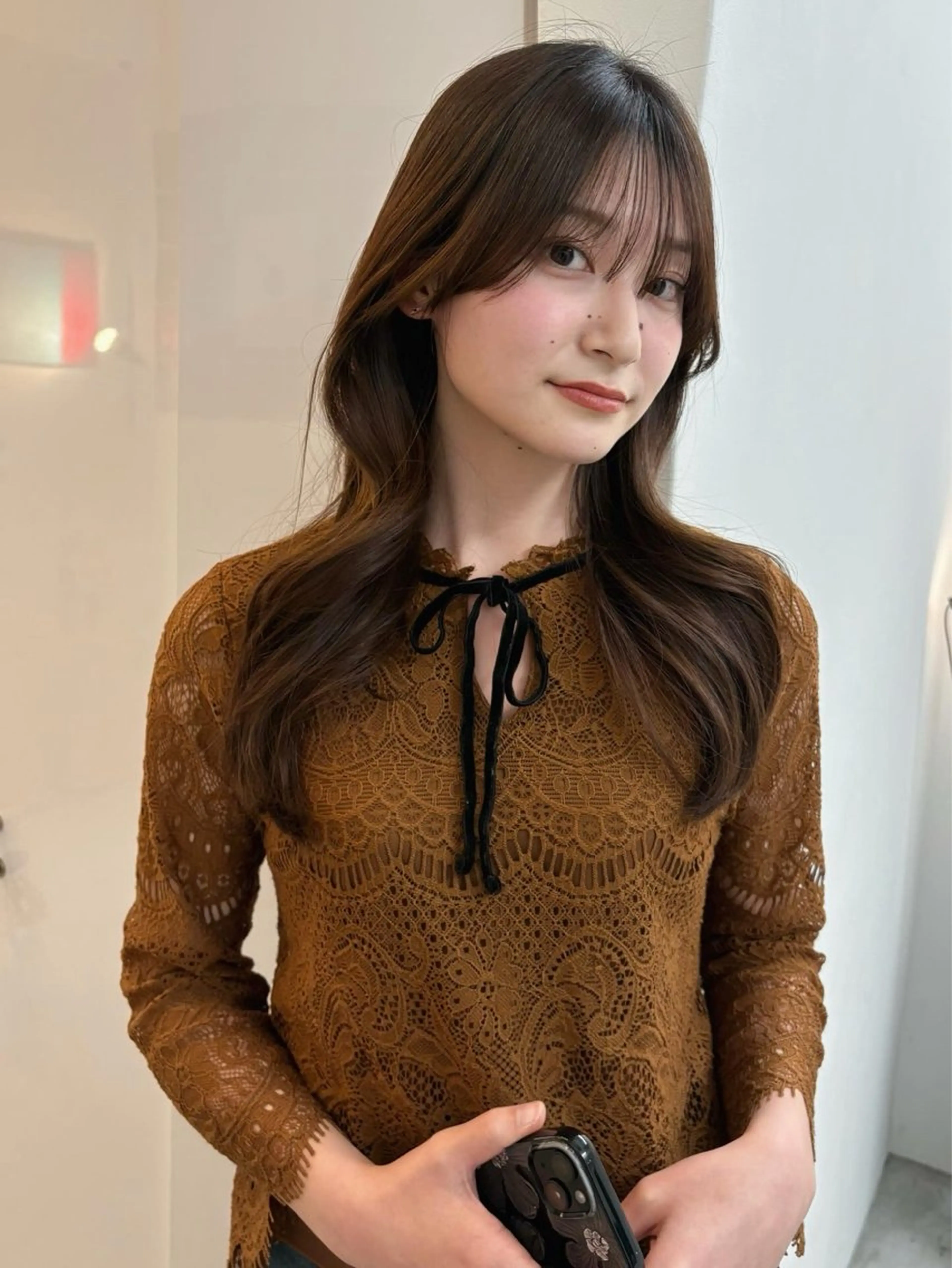 ロング 韓国風ヘア カット ヘアカラー 鍬塚 聖哉のヘアスタイル