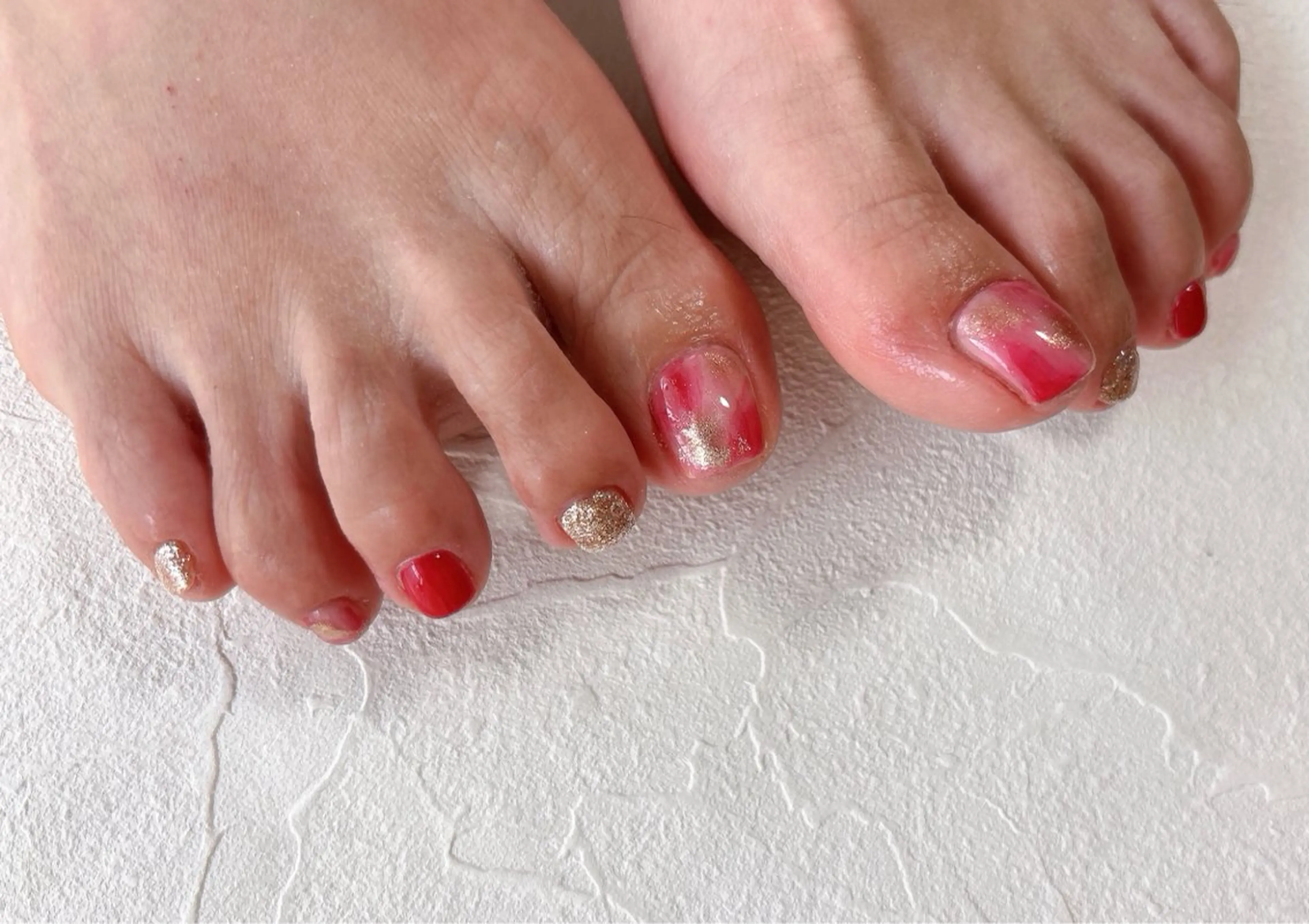 ネイル オーロラネイル フットネイル フレンチネイル ジェルネイル マグネットネイル kiki nail 二子玉川のネイルデザイン