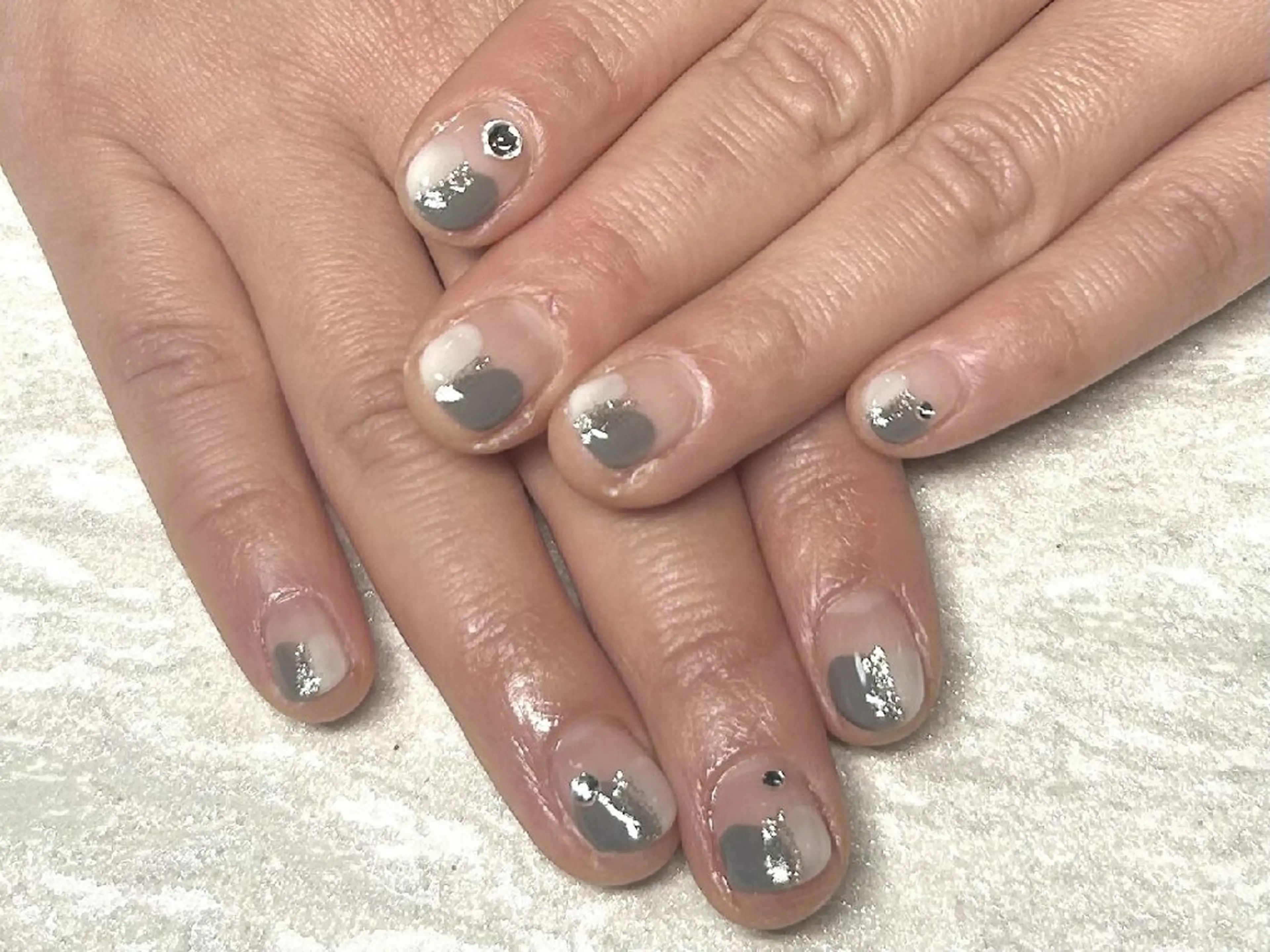 ネイル アートネイル 入学式 卒業式 韓国ネイル ミラーネイル JULIE NAILのネイルデザイン