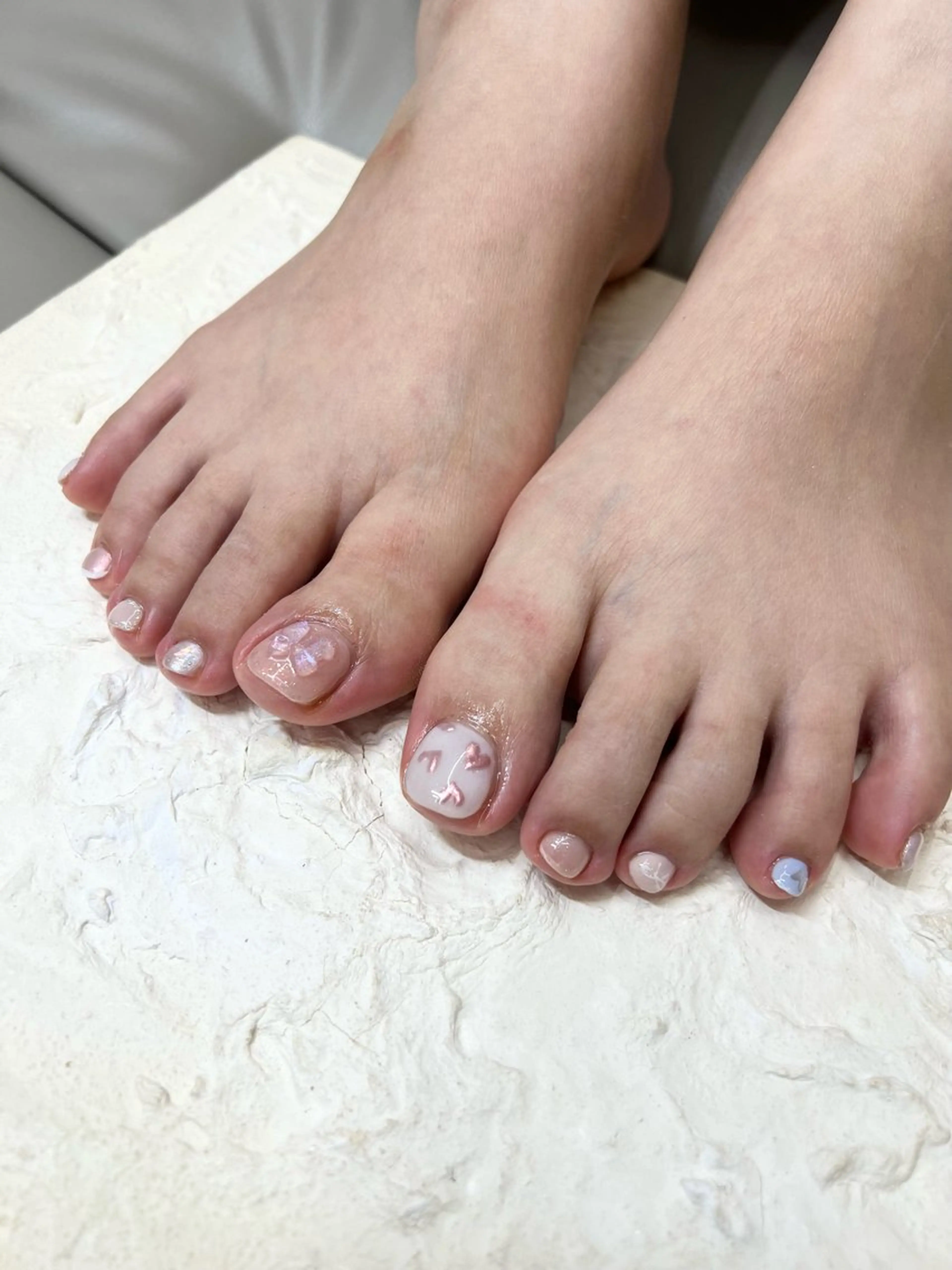 ネイル アートネイル フットネイル ジェルネイル 韓国ネイル パラジェル フットネイル Bana_ Nailのネイルデザイン