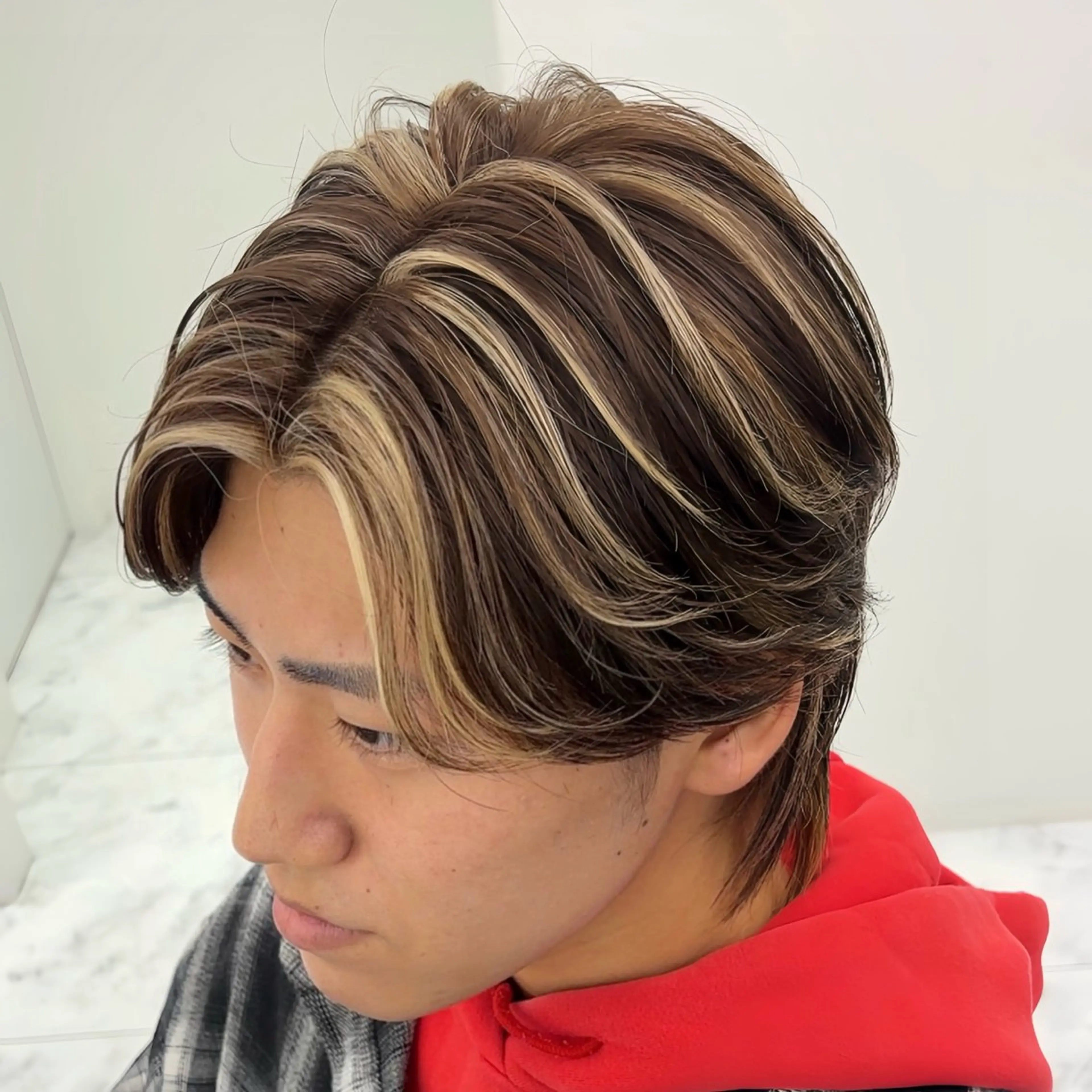 カラー メンズ メンズメッシュ メッシュ カット ヘアカラー トリートメント メンズカット ‪‪/メッシュのヘアスタイル
