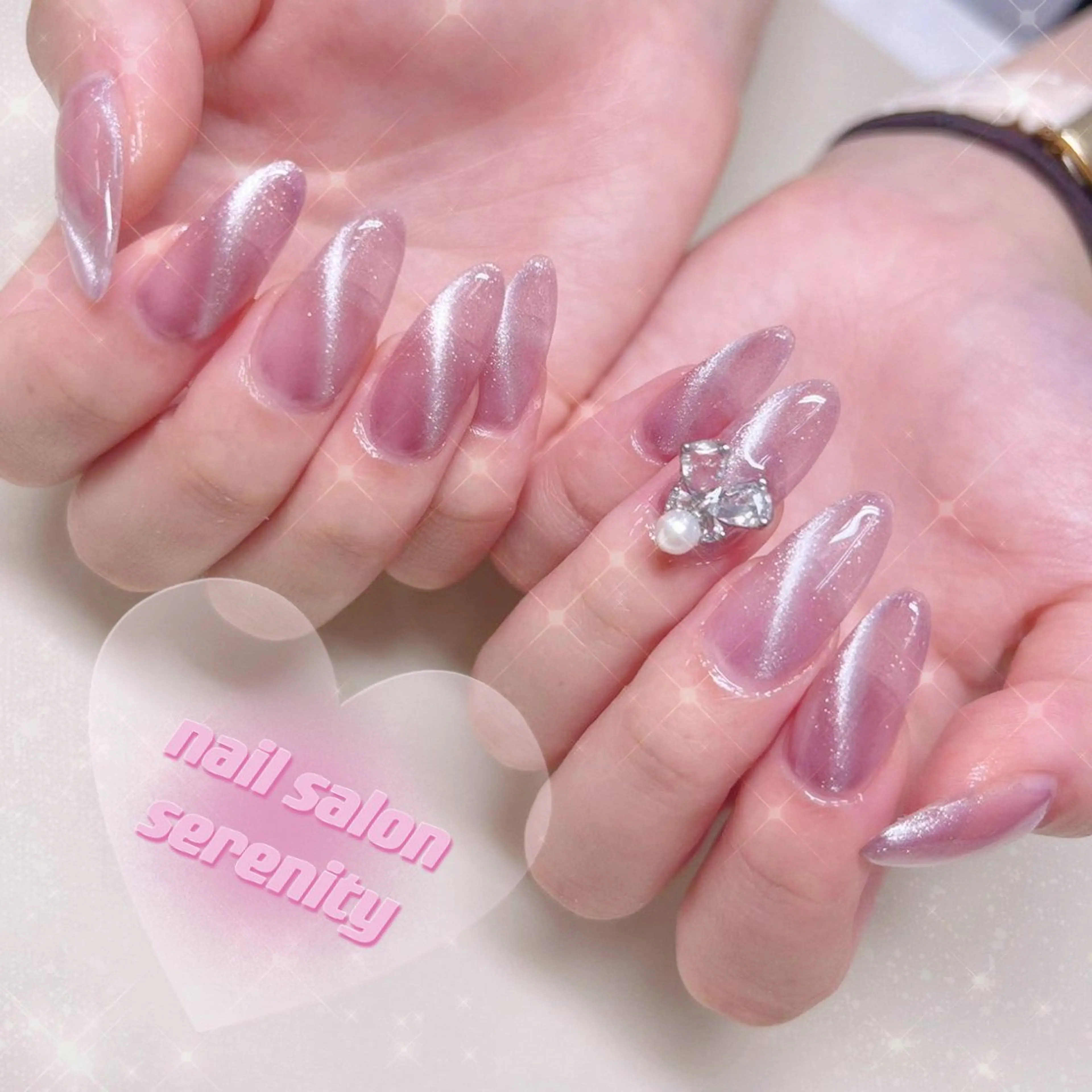 ネイル ハンドネイル ハンドケア ✨Serenity ワンホンネイルのネイルデザイン