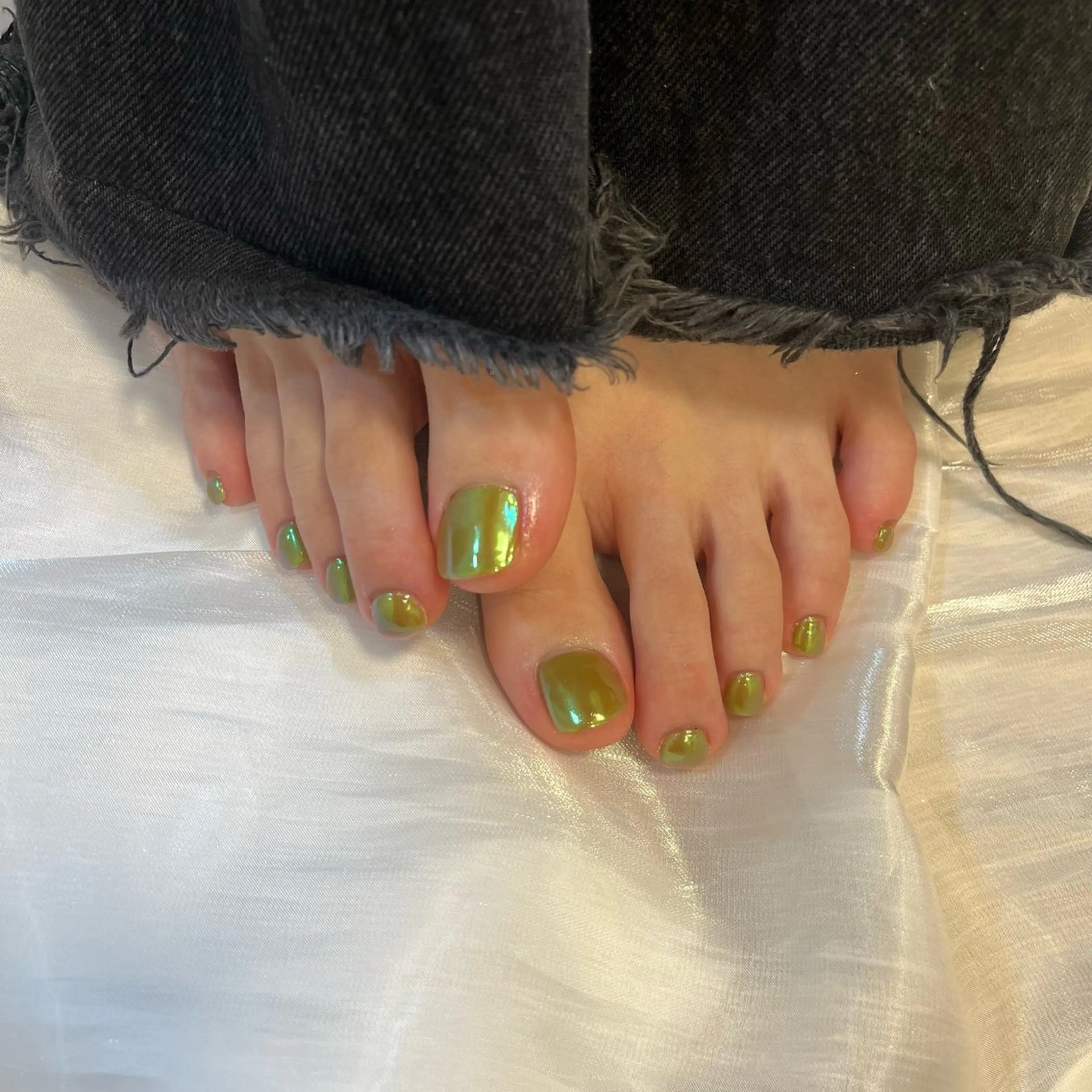夏前✨フットメニュー(オフあり)ワンカラー/ラメグラ/マグネット/ミラー/オーロラ/インク🦶🏻💖の写真