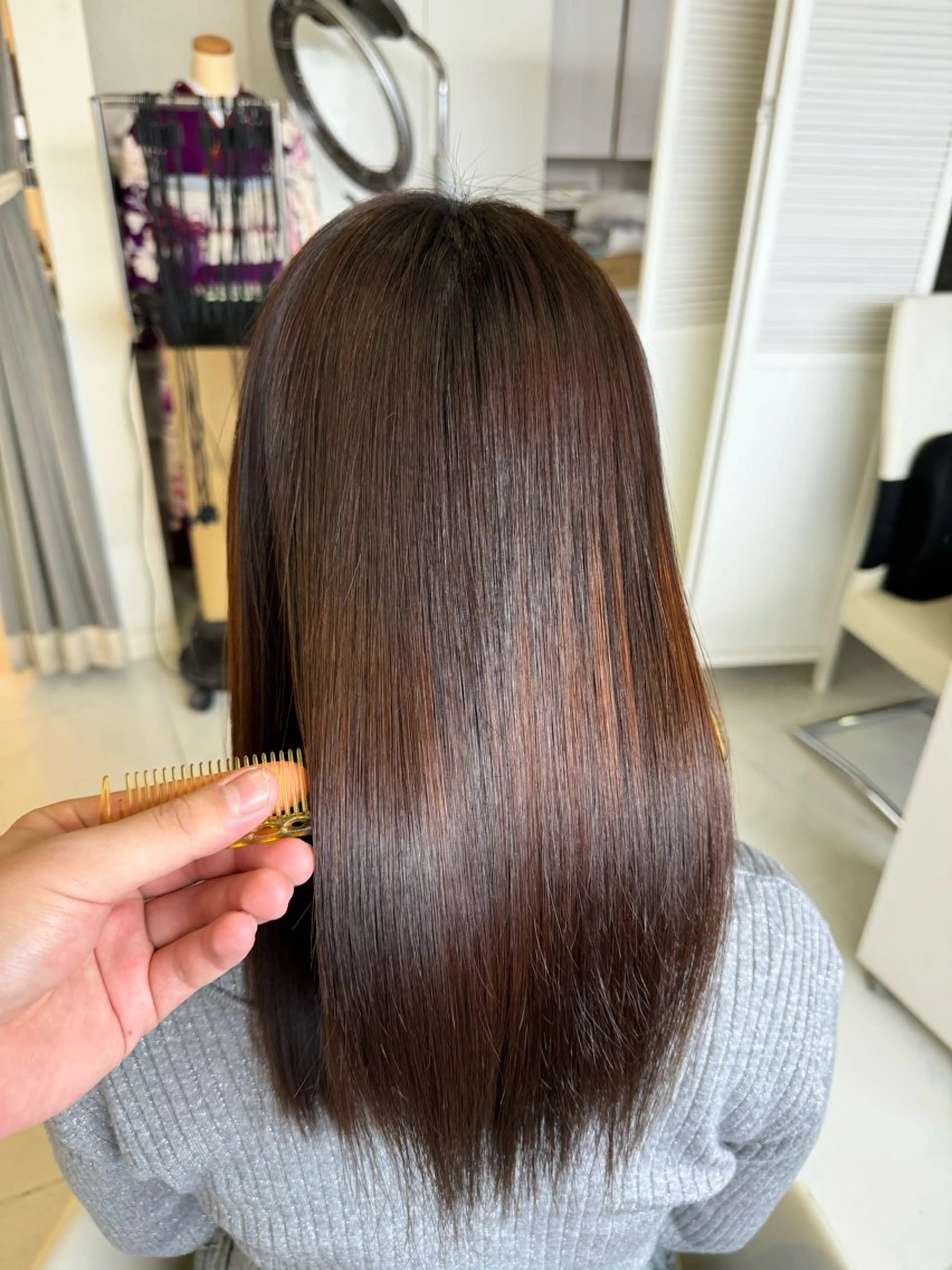 ロング 縮毛矯正 🎈カラーエステ 🎈通事  啓人のヘアスタイル