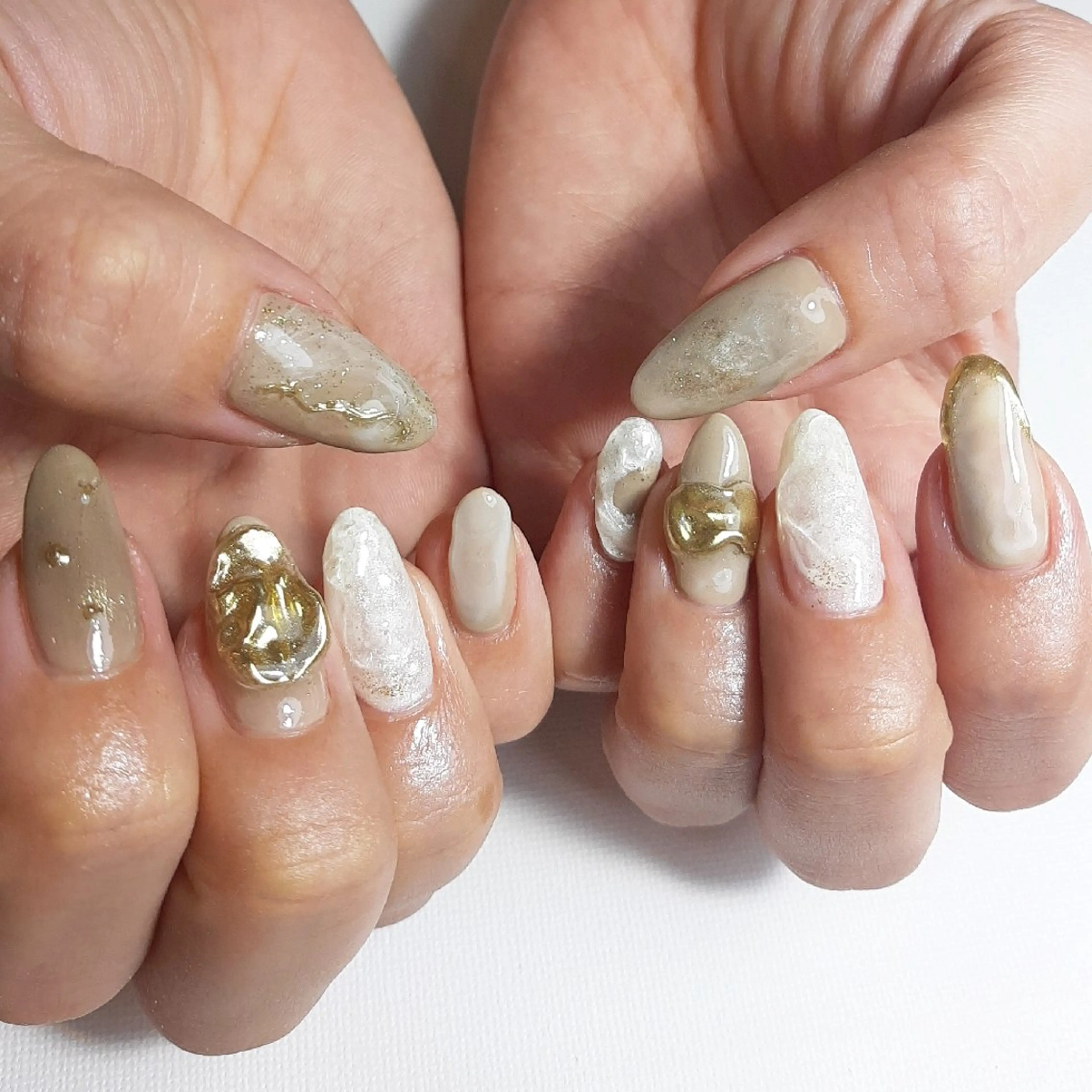 ネイル ブラウン ジェルネイル 持ち込み ニュアンスネイル ショートネイル nanakonail /持込みデザイン専門のネイルデザイン