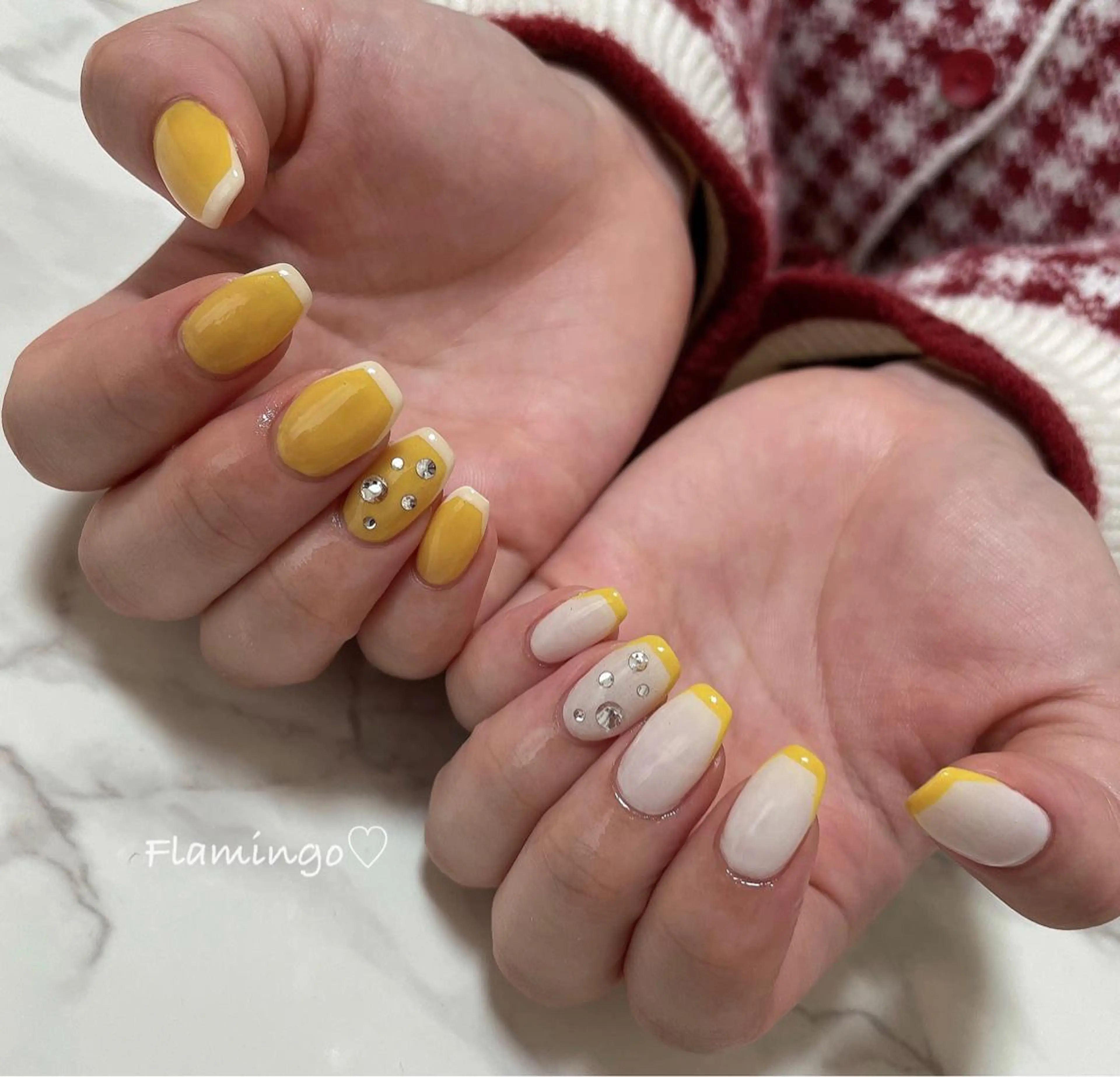 ネイル フレンチネイル ジェルネイル シンプルネイル 春ネイル 夏ネイル シンプル／上品／爪育 ☺︎Flamingoのネイルデザイン