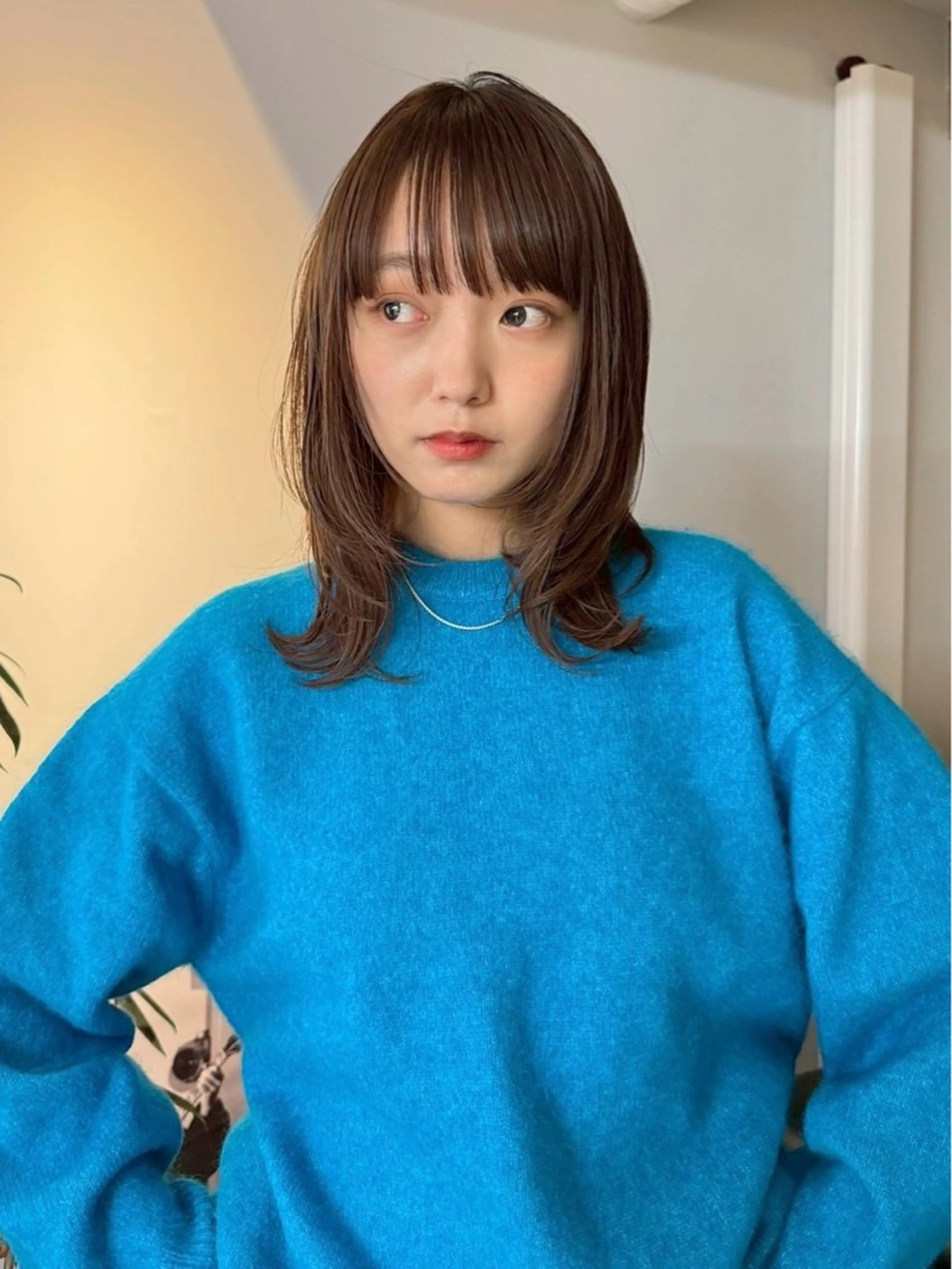 ミディアム カラー カット ヘアカラー トリートメント 嶋佐 昌大 シマサマオのヘアスタイル