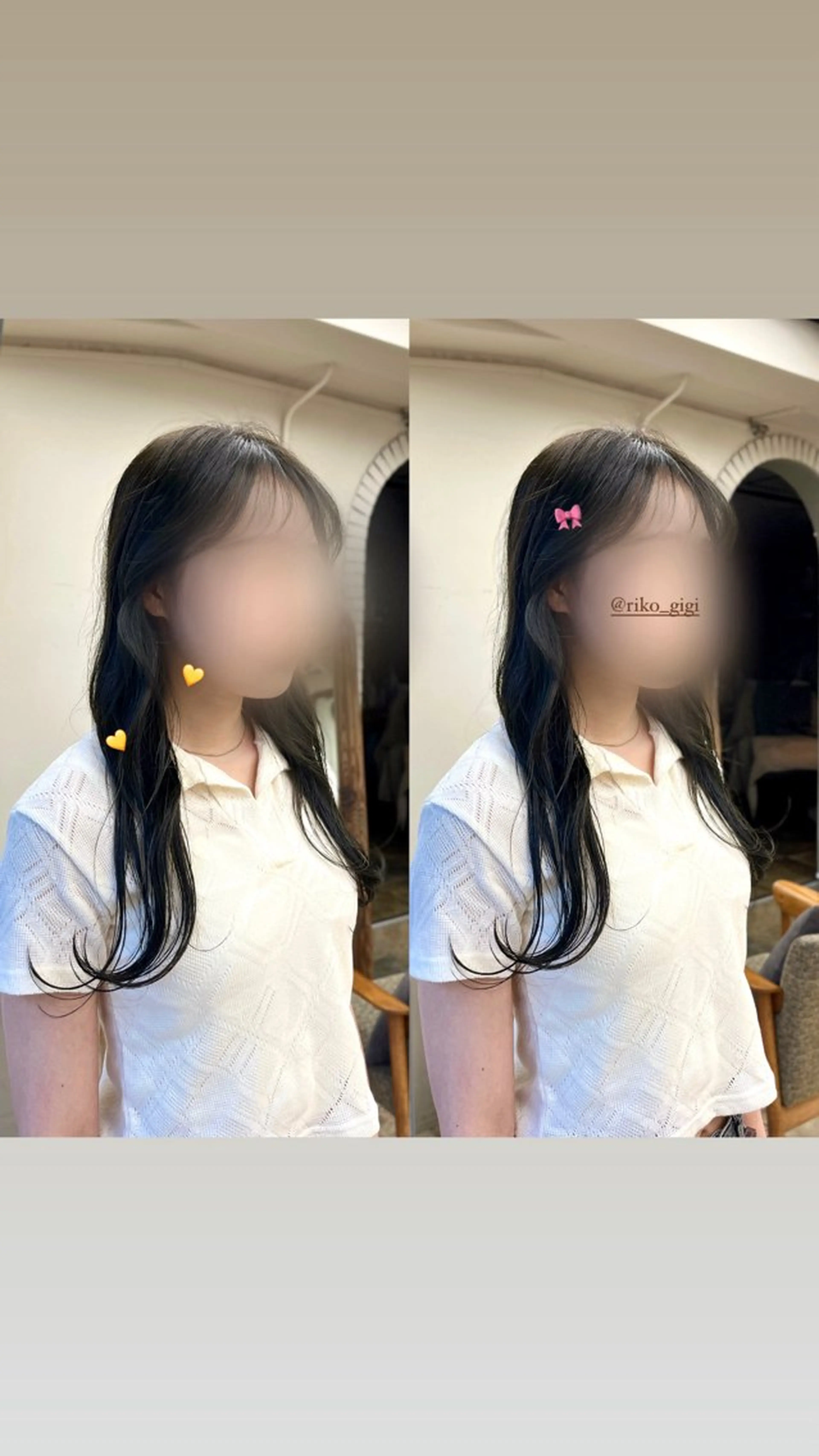 ロング カラー Gigi 代々木所属・りこ 🐈‍⬛韓国艶カラーのヘアスタイル