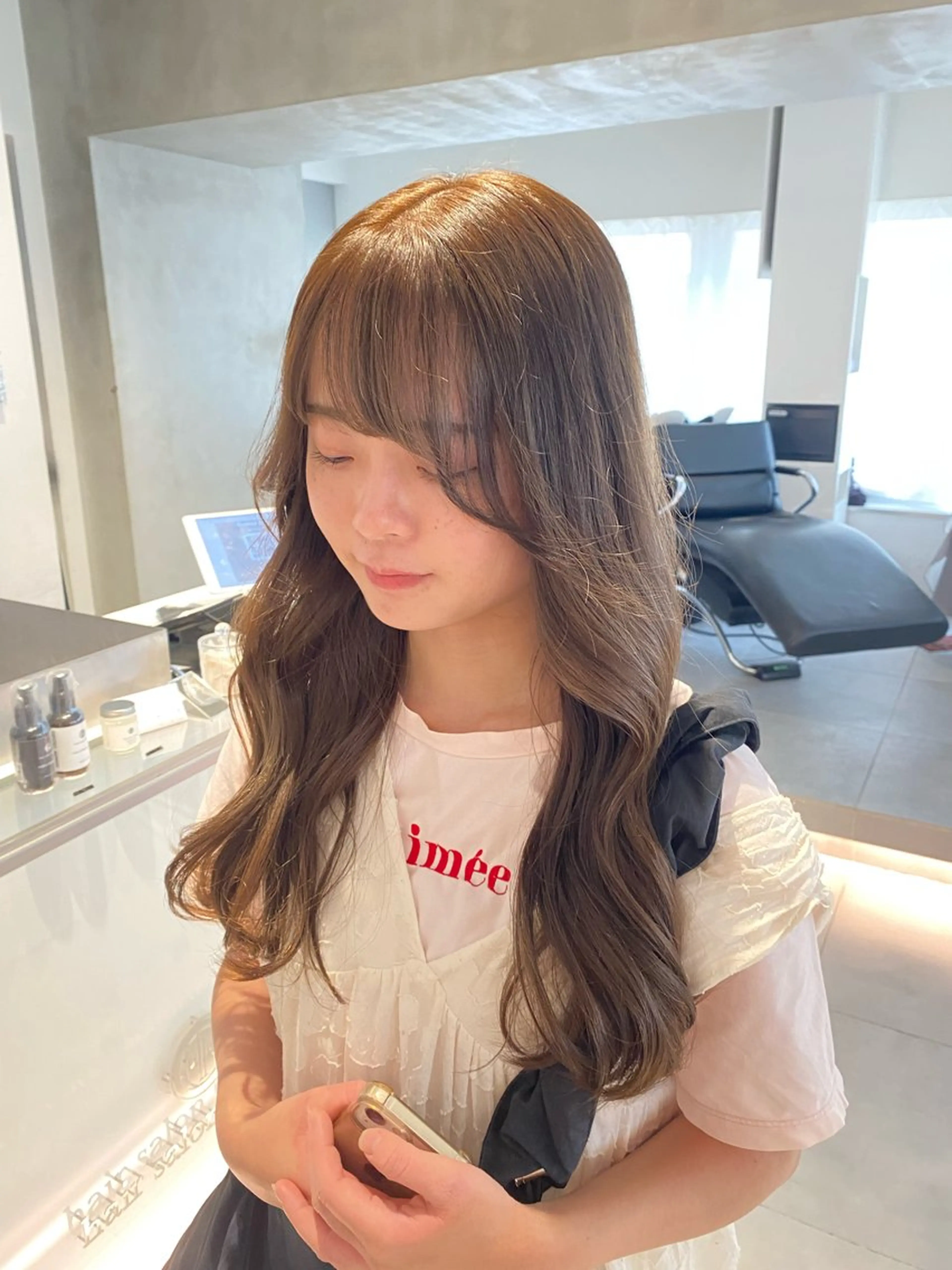 ロング ヘアカラー トリートメント ヘッドスパ ヘアセット 小顔ショート✨️ RIEのヘアスタイル