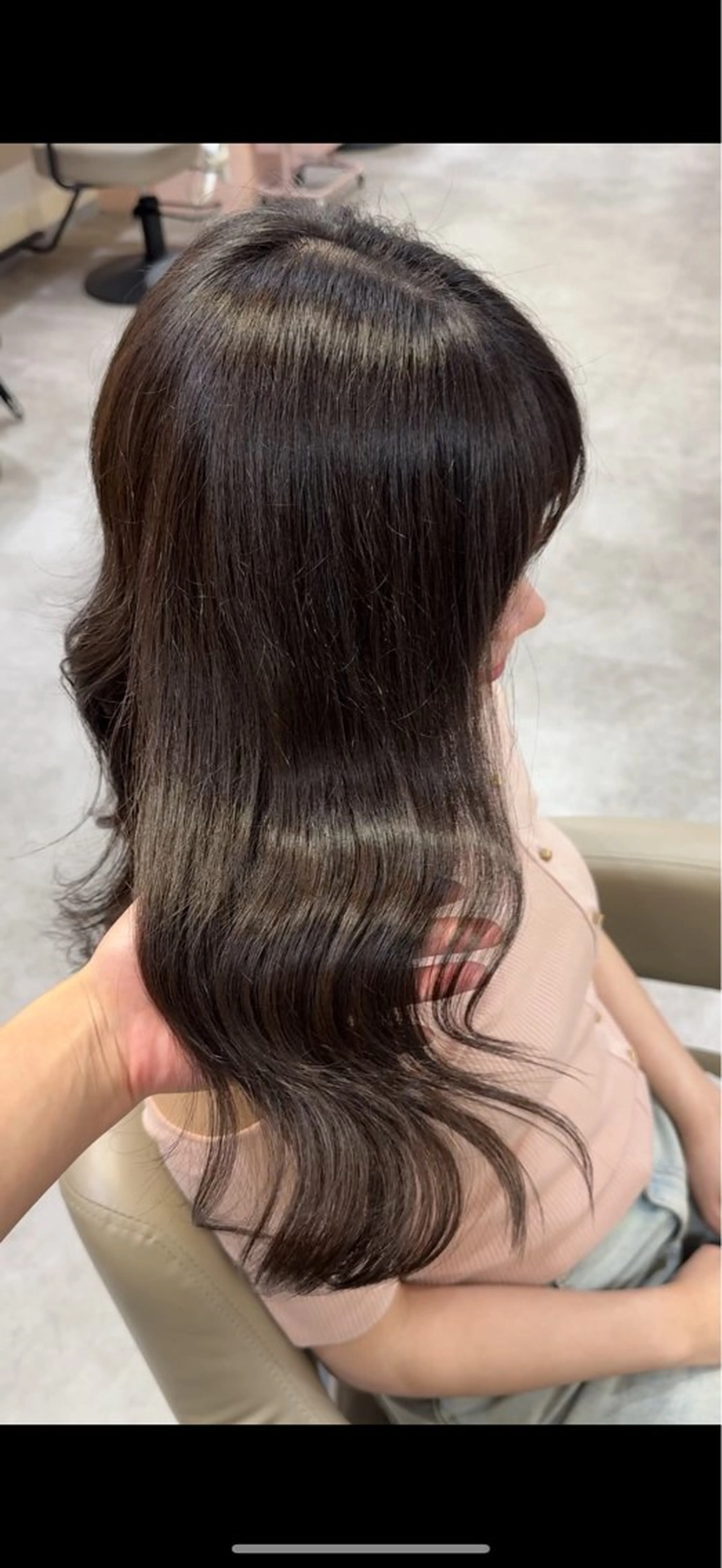 ロング カラー ヘアアレンジ 透明感カラー ももかのヘアスタイル