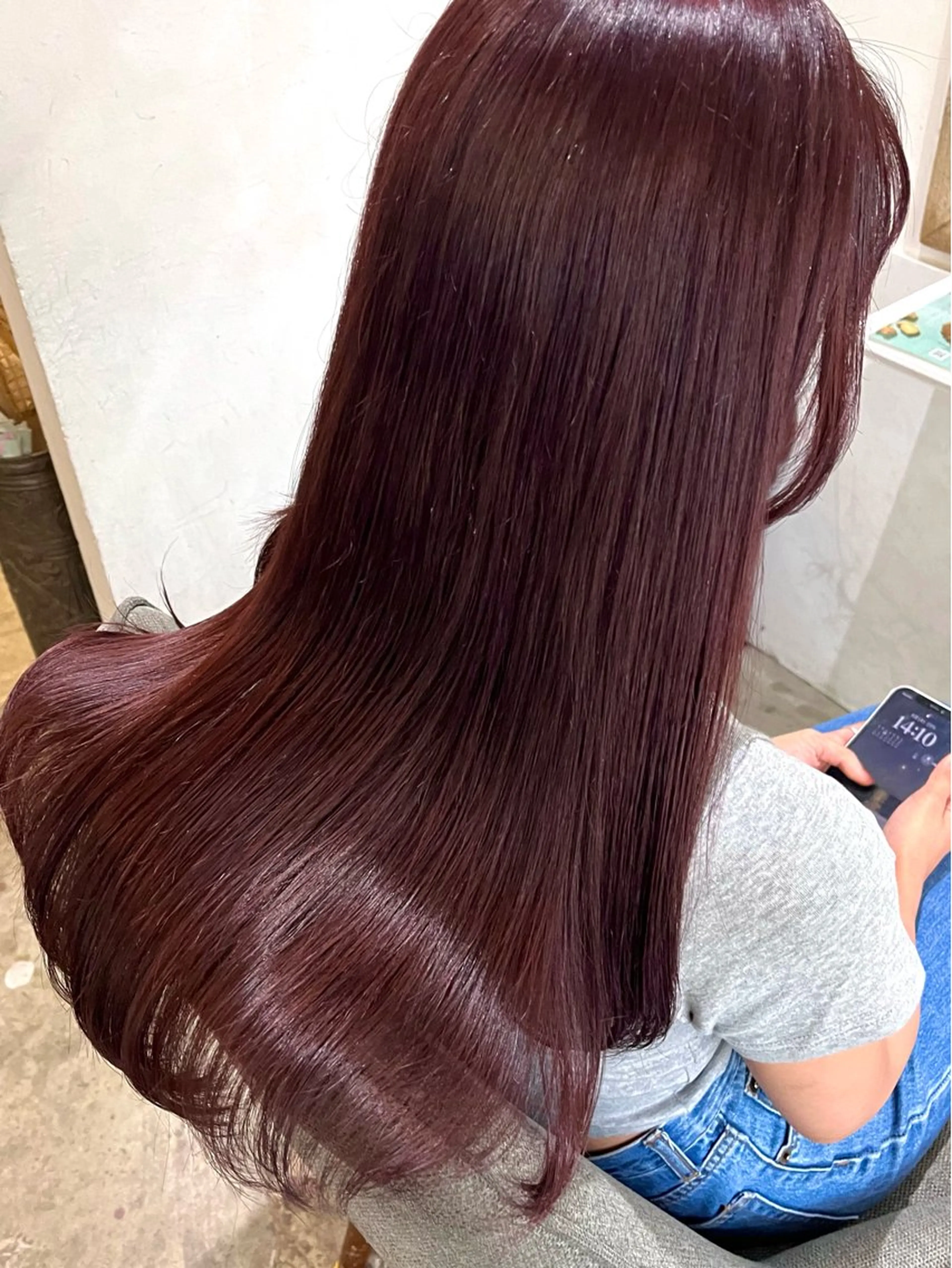 ロング カラー ブリーチ ブリーチなしカラー ヘアカラー トリートメント 暖色/まろベージュ/ シカタユウカのヘアスタイル