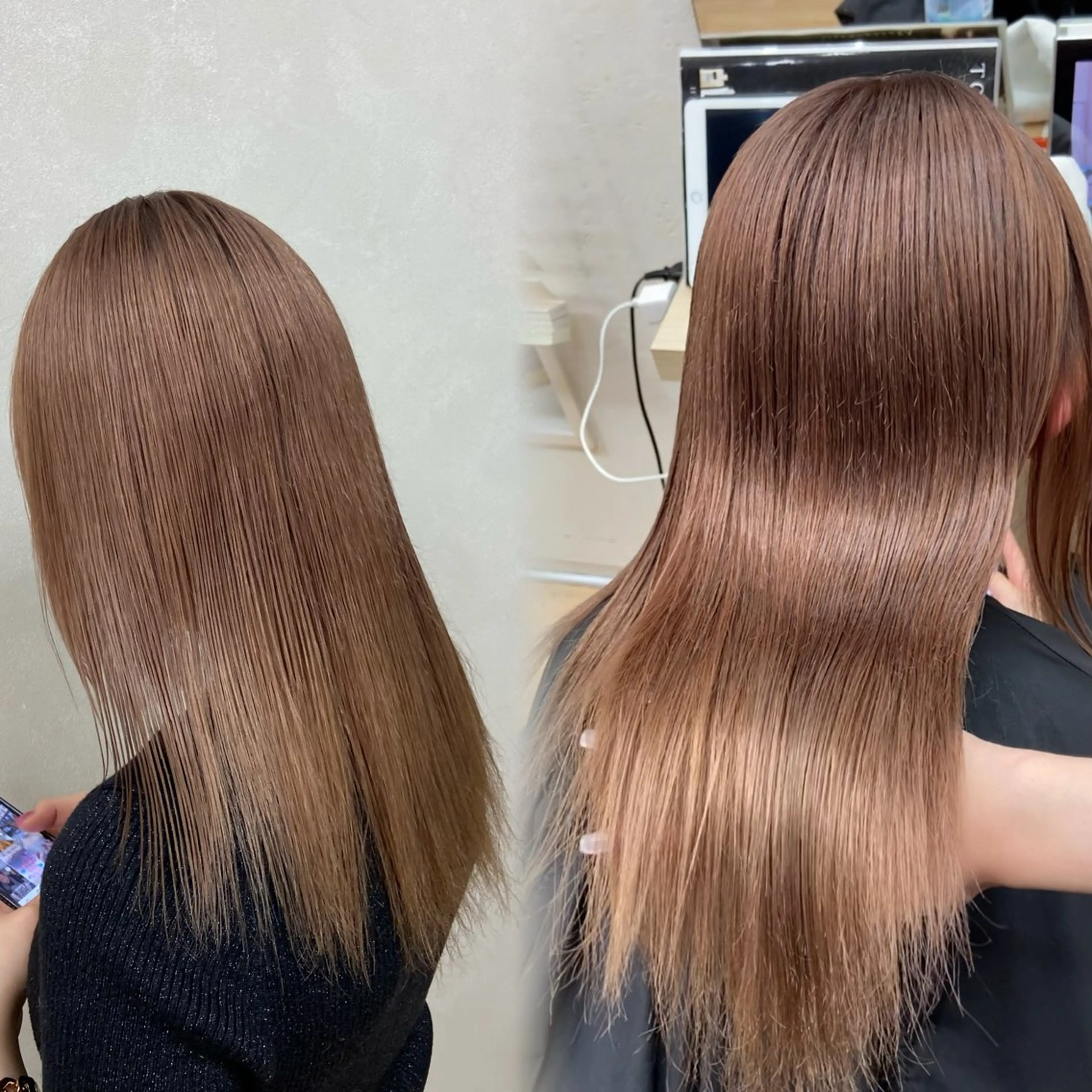 ミディアム ヘアカラー 吉成 葉南のヘアスタイル